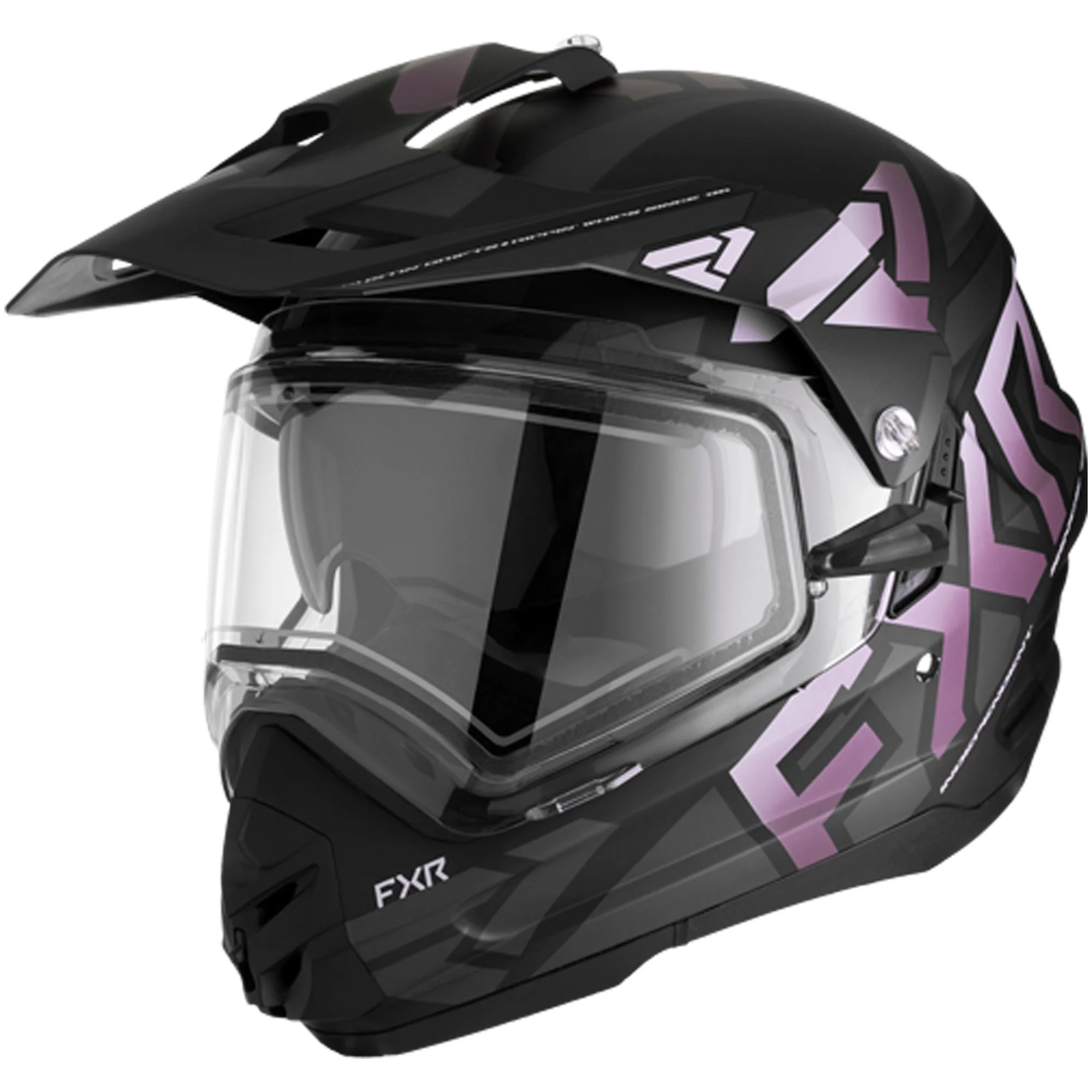 FXR Torque X Team Helmet W/ Elec. Shield and Sun Shade Grape Large (2024)