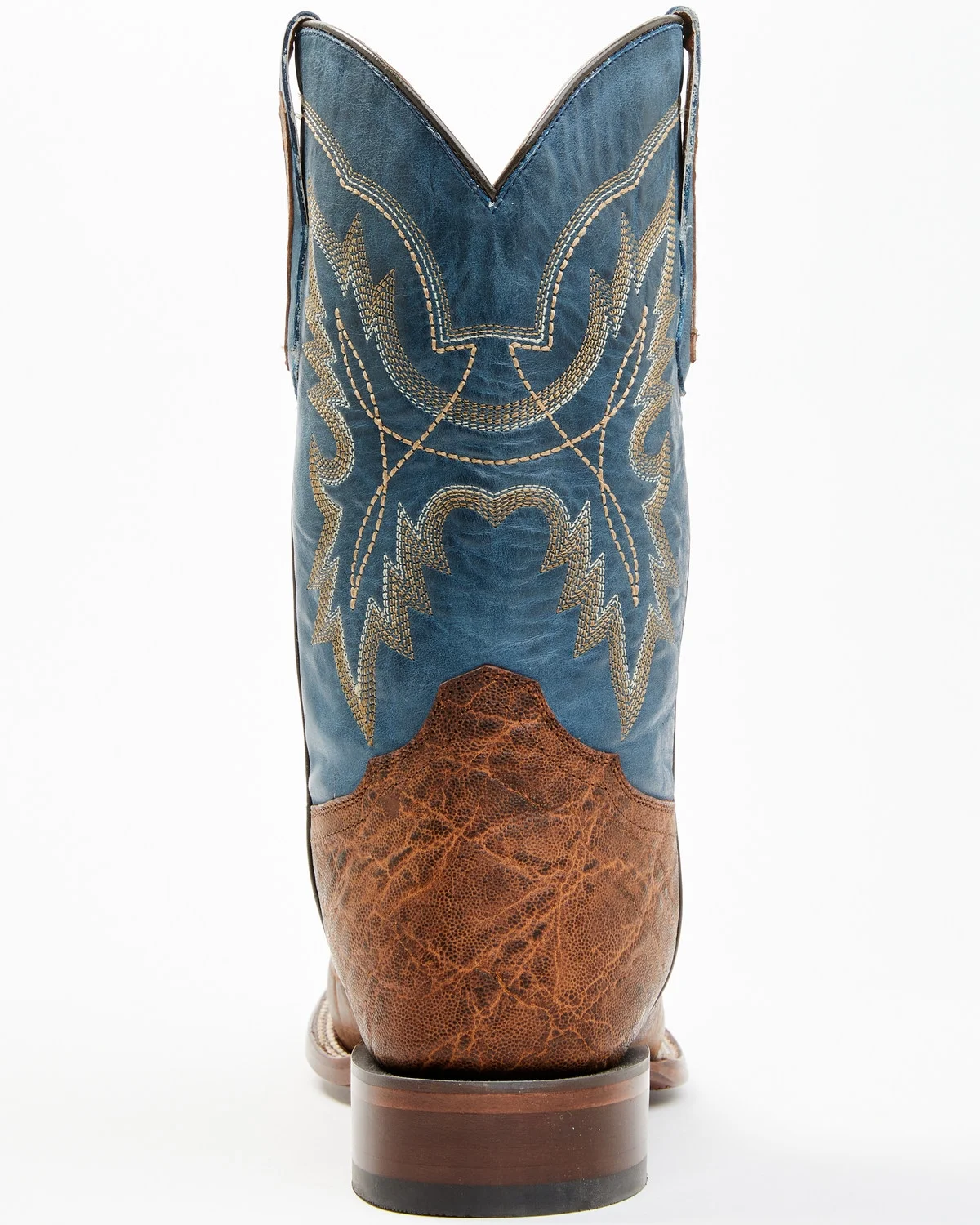 Cody James Men's Blue Elephant Print Western Boot Broad Square Toe Brown 9 D(M) US