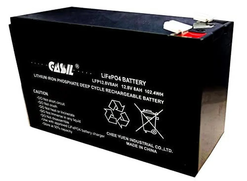 Casil LFP12.8V 8AH - 12V 8AH Lithium Razor Scooter Battery for Razor Razor MX350, MX400 Electric Dirt Bike - 2 Pack