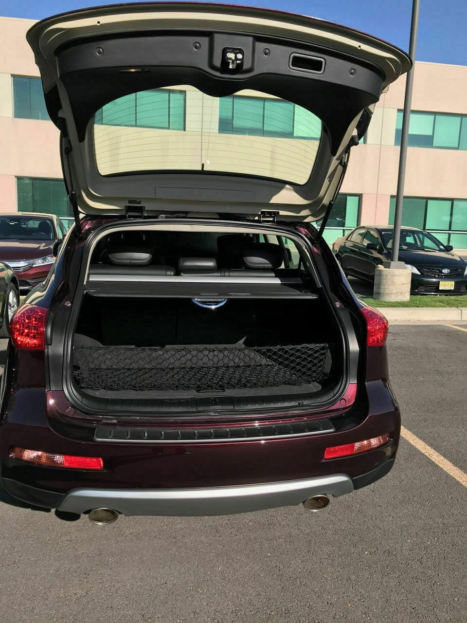 EACCESSORIES EA Trunk Organizer Cargo Net for INFINITI: EX35 2008-2012, EX37 2013, QX50 2014-2017 – Envelope Style Cargo Net – Premium Mesh Elastic Car Trunk Organizer Vehicle Carrier Storage