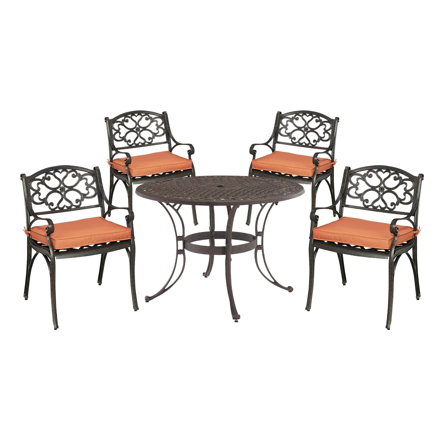 Homestock Lakeside Living Bronze Aluminum 5 Piece Outdoor Dining Set