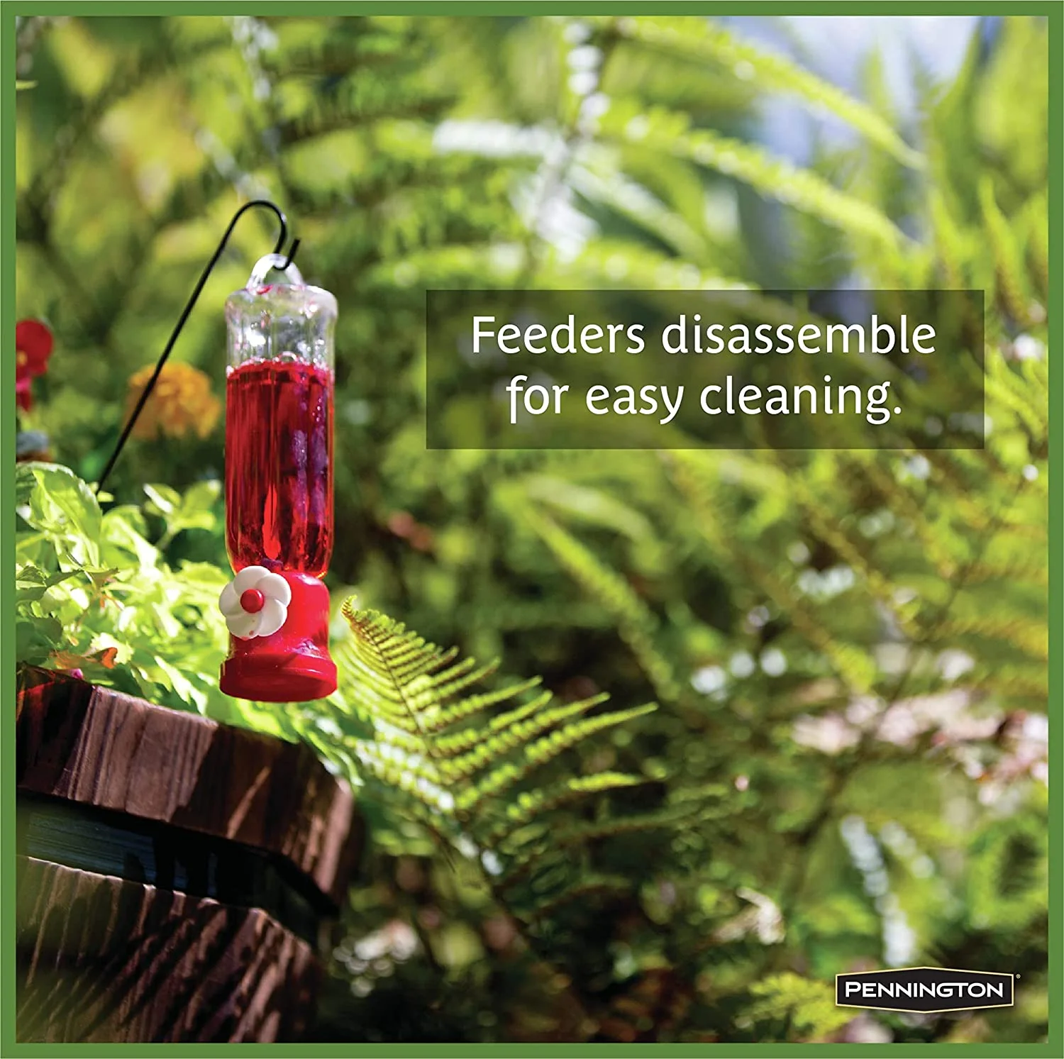 Pennington, Mini Red, Hummingbird Feeder with Hangar, 2 Pack