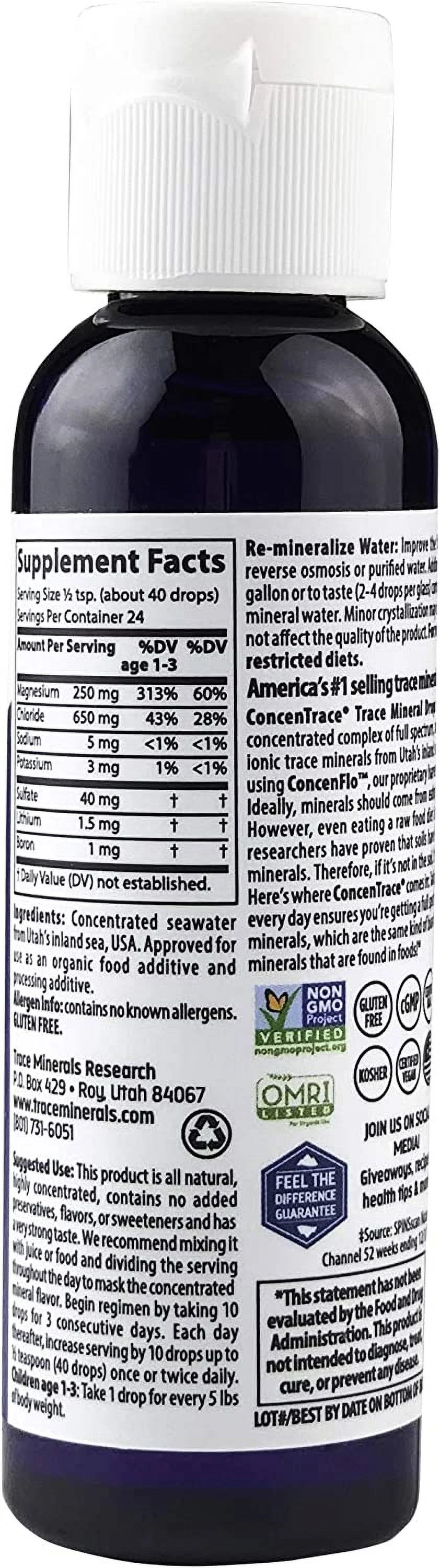 Trace Minerals Concentrace Trace Mineral Drops, 2-Ounce