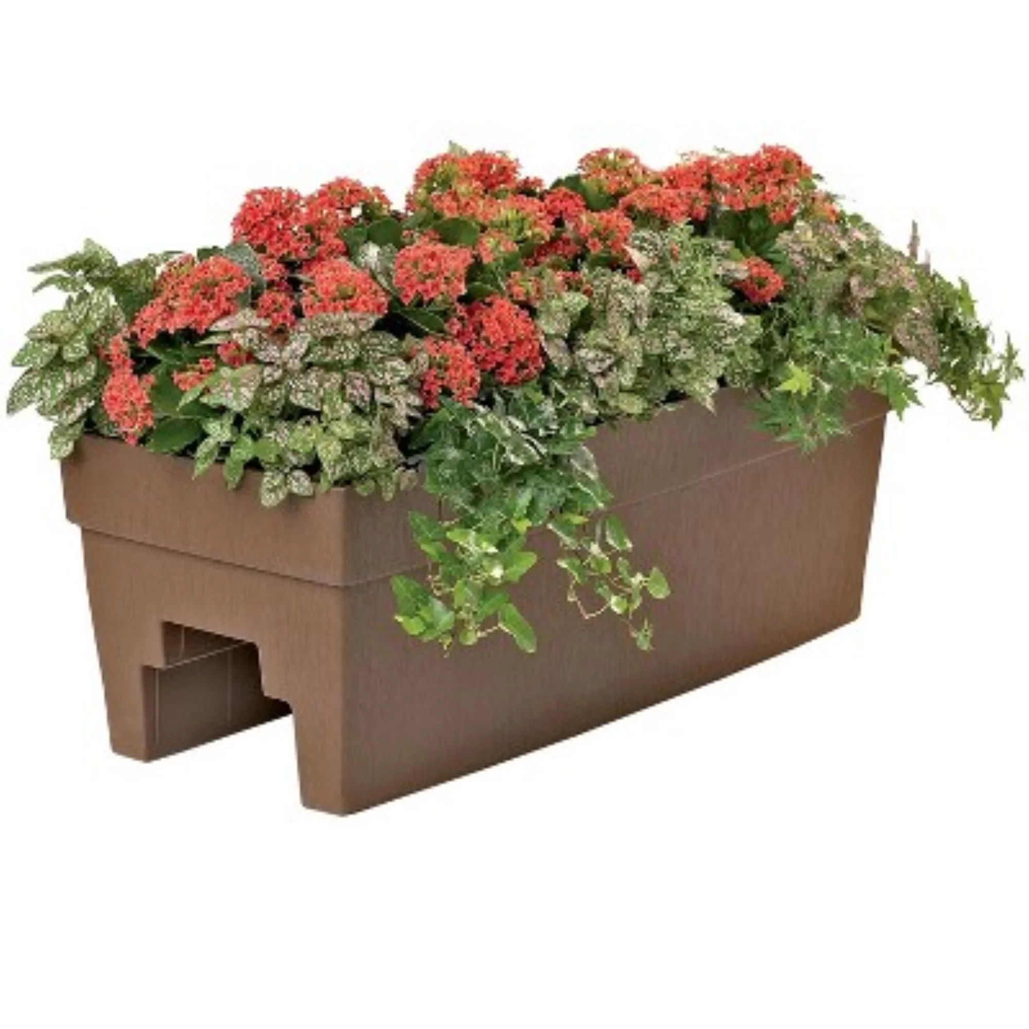 DCN Harmony (#352711) Rail Planter, Brown 27in L x 11.75in W x 9.5in H