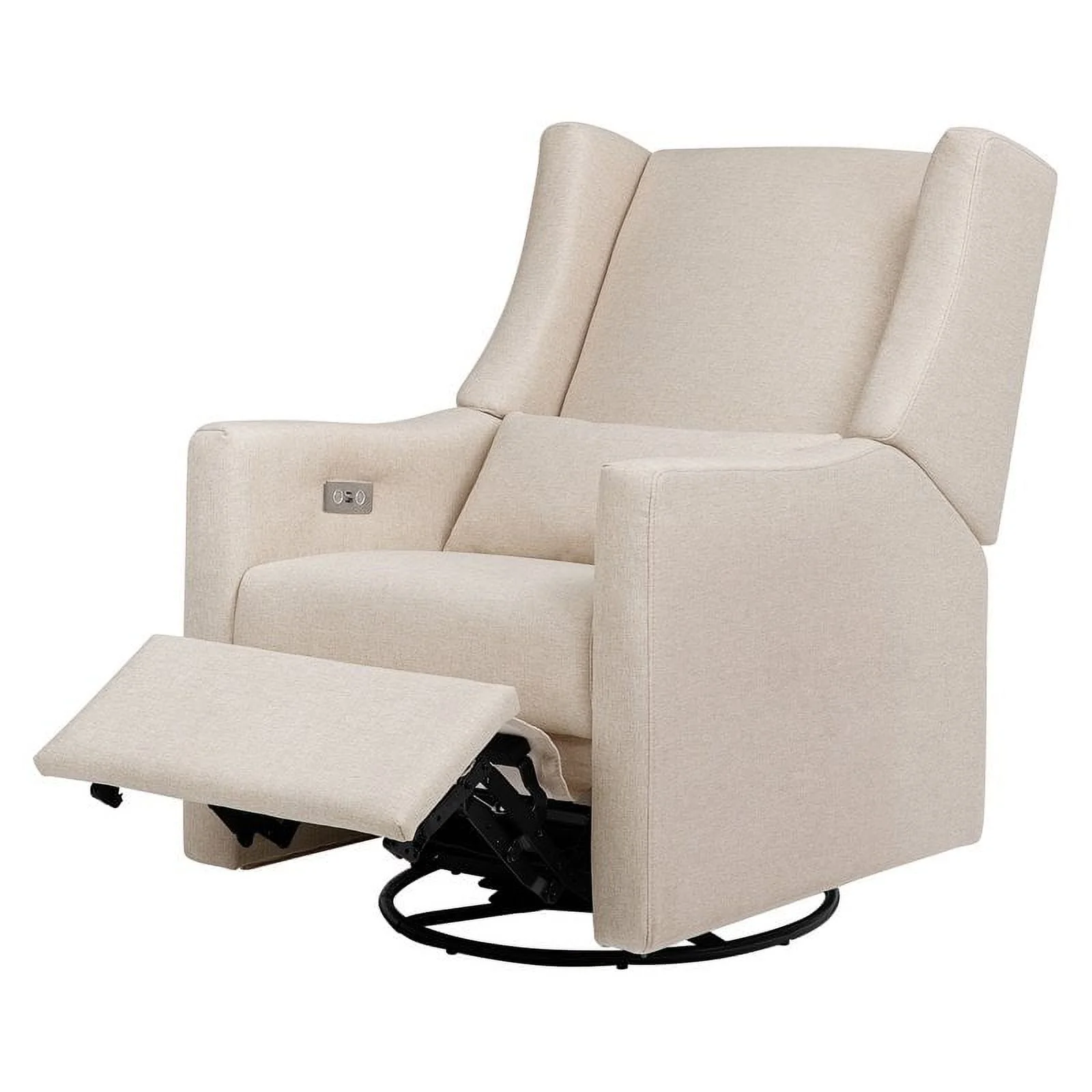 Namesake Kiwi Modern Fabric Swivel Glider Recliner with USB in Beige