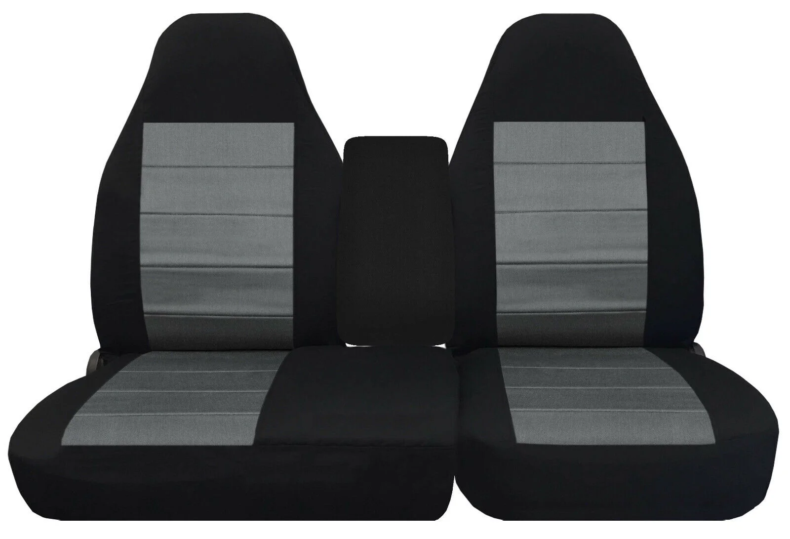 C5N-DC55-Designcovers Fits 1997-2000 Ford F-150 Truck Seat Covers (40/60 High Back) W/ Console Cover Included Cotton Blend Material In Black and Charcoal
