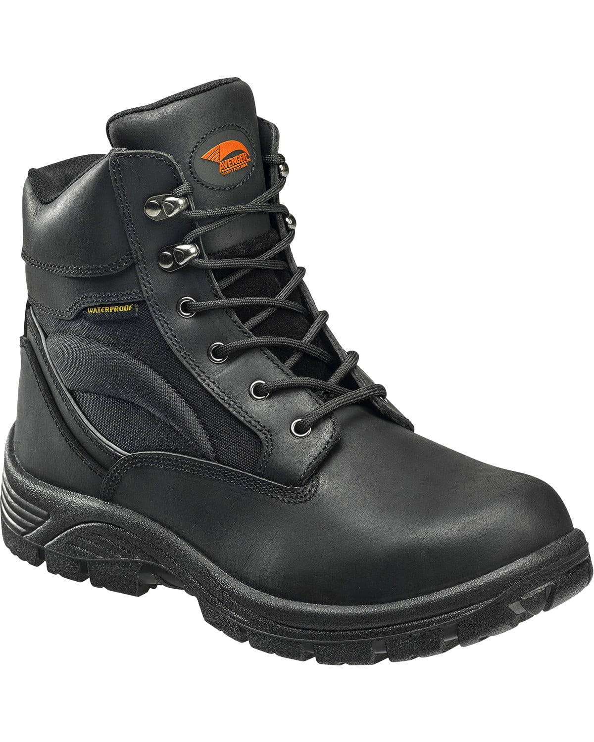 FSI FOOTWEAR SPECIALTIES INTERNATIONAL NAUTILUS Avenger Men's 6-inch Framer Steel Toe Waterproof Work Boots Black - A7227