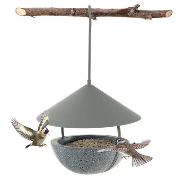 Metal Wild Bird Feeder for Outside-Squirrel Proof Bird Feeders, For Outdoors Hanging Garden Yard,Hanging Bird Feeder with Weatherproof Dome
