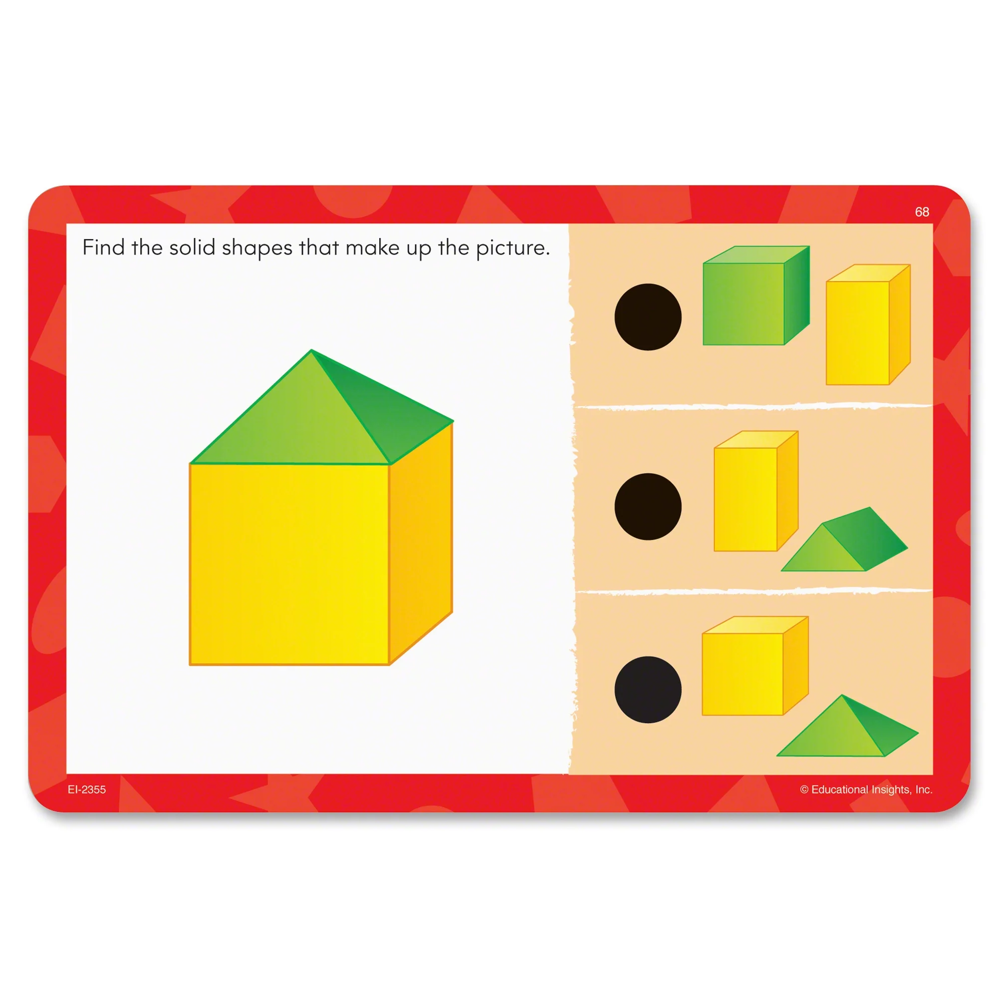 Educational Insights Hot Dots Jr. Shapes Card Set