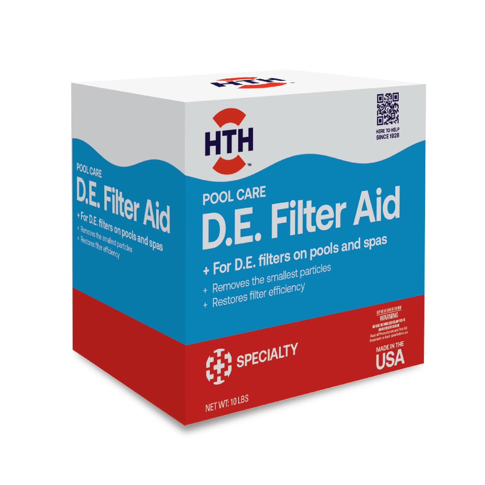HTH Pool Care D.E. Filter Aid for Swimming Pools, Powder, 10lb