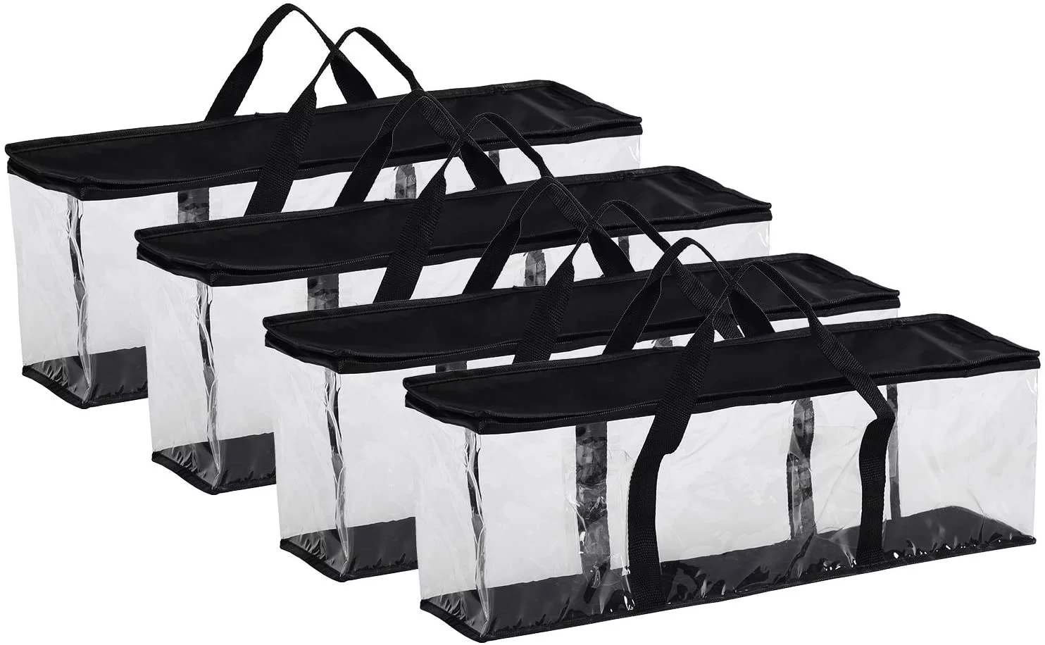 Set of 4 DVD Storage Bags Hold up to 160 DVDs (40 Each Bag), Water Resistant DVD Holder Case with Handles,