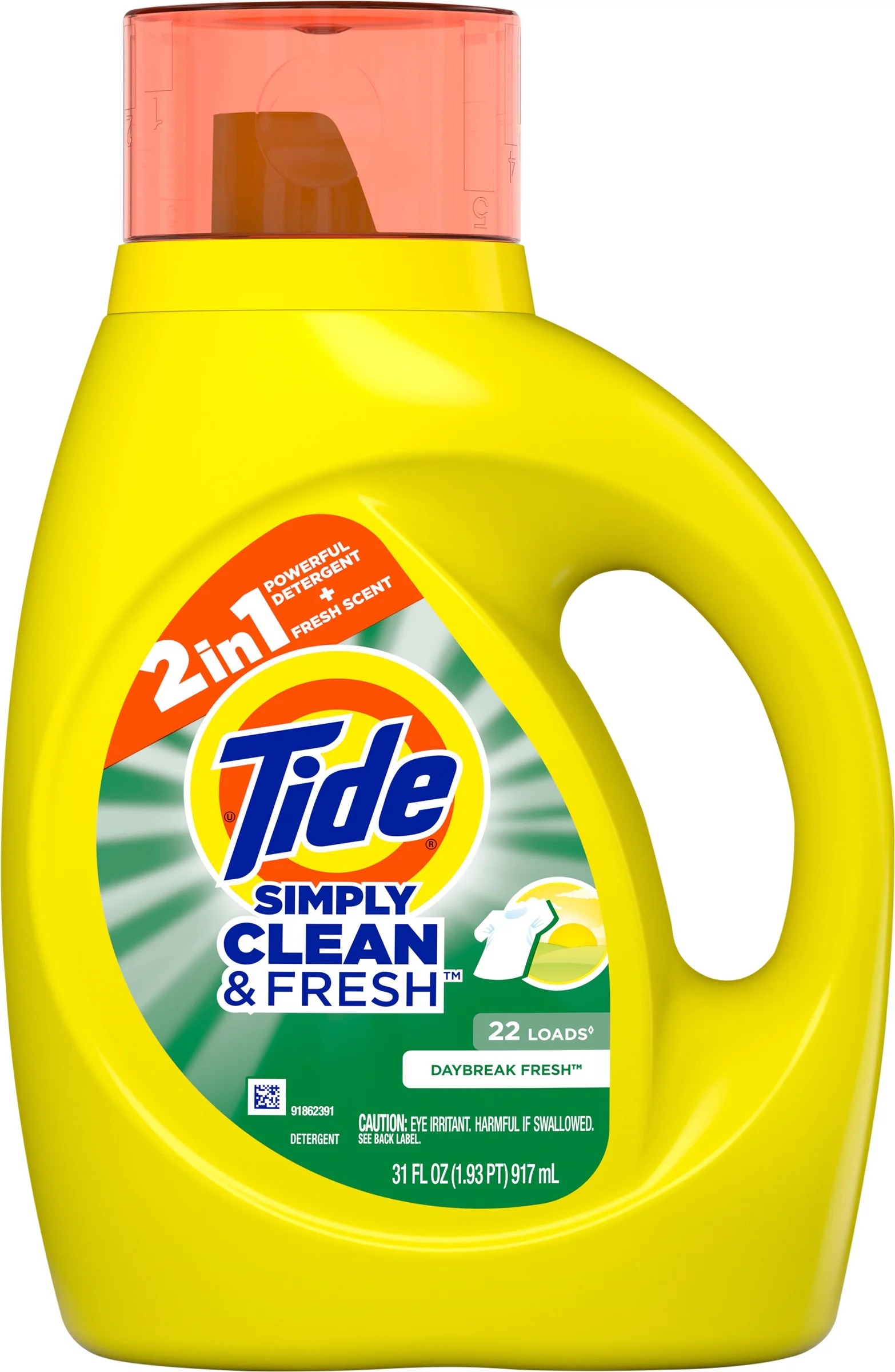 Tide Simply Clean & Fresh Liquid Laundry Detergent, Daybreak Fresh - 31.0 fl oz