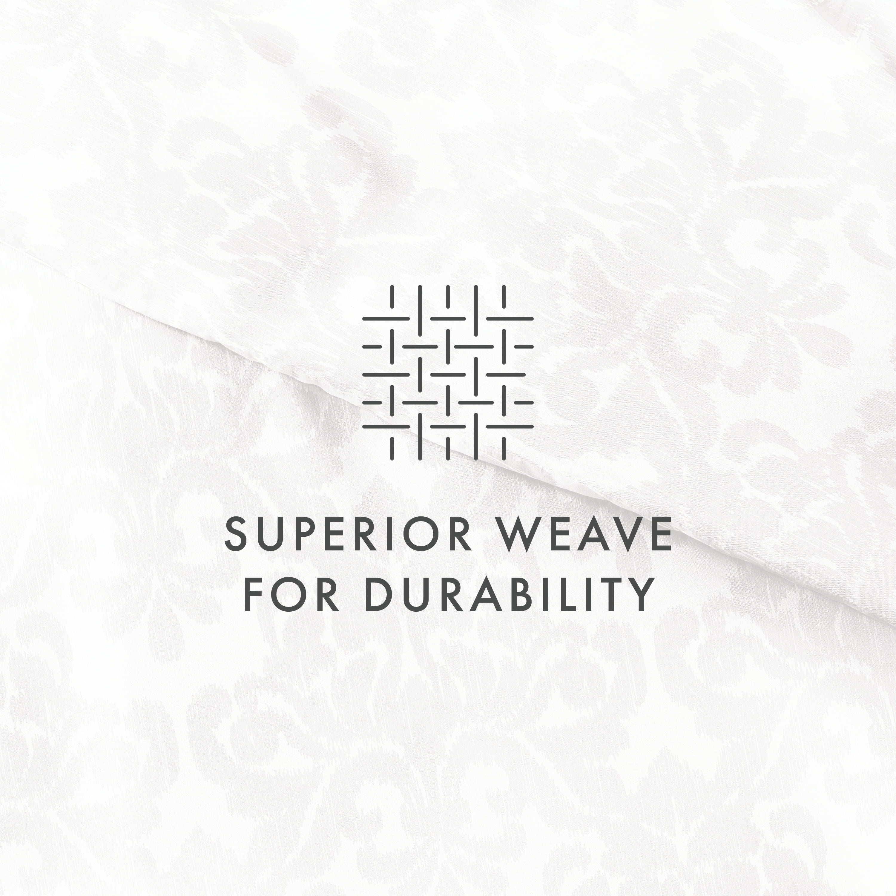 Noble Linens Light Gray Soft Damask Pattern 3-Piece Duvet Cover Set, Full/Queen