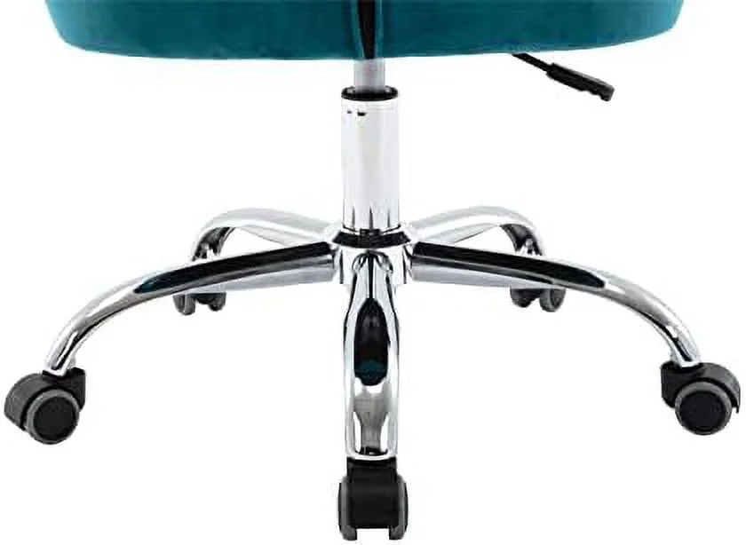 SQWCFD Velvet Desk Chair Cute Home Office Swivel Chair Upholstered Swivel Task Chair with Armrest ° Swivel Vanity Chair with Height Adjustable  Room Bedroom