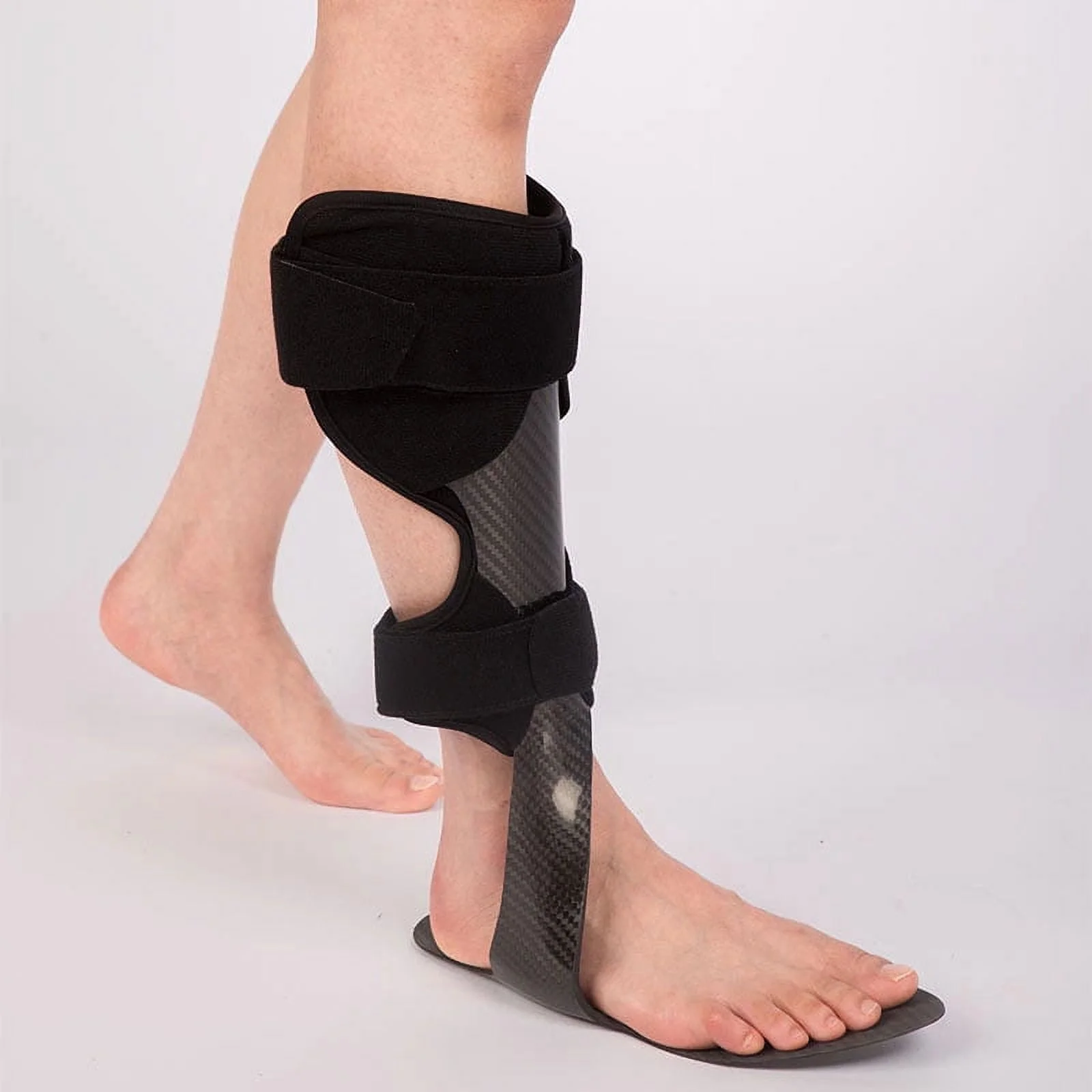 Carbon Fiber AFO Brace Ankle Foot Orthosis AFO Rehabilitator Foot Drop Brace for Drop Foot, Ankle Instability or Limb Spasticity