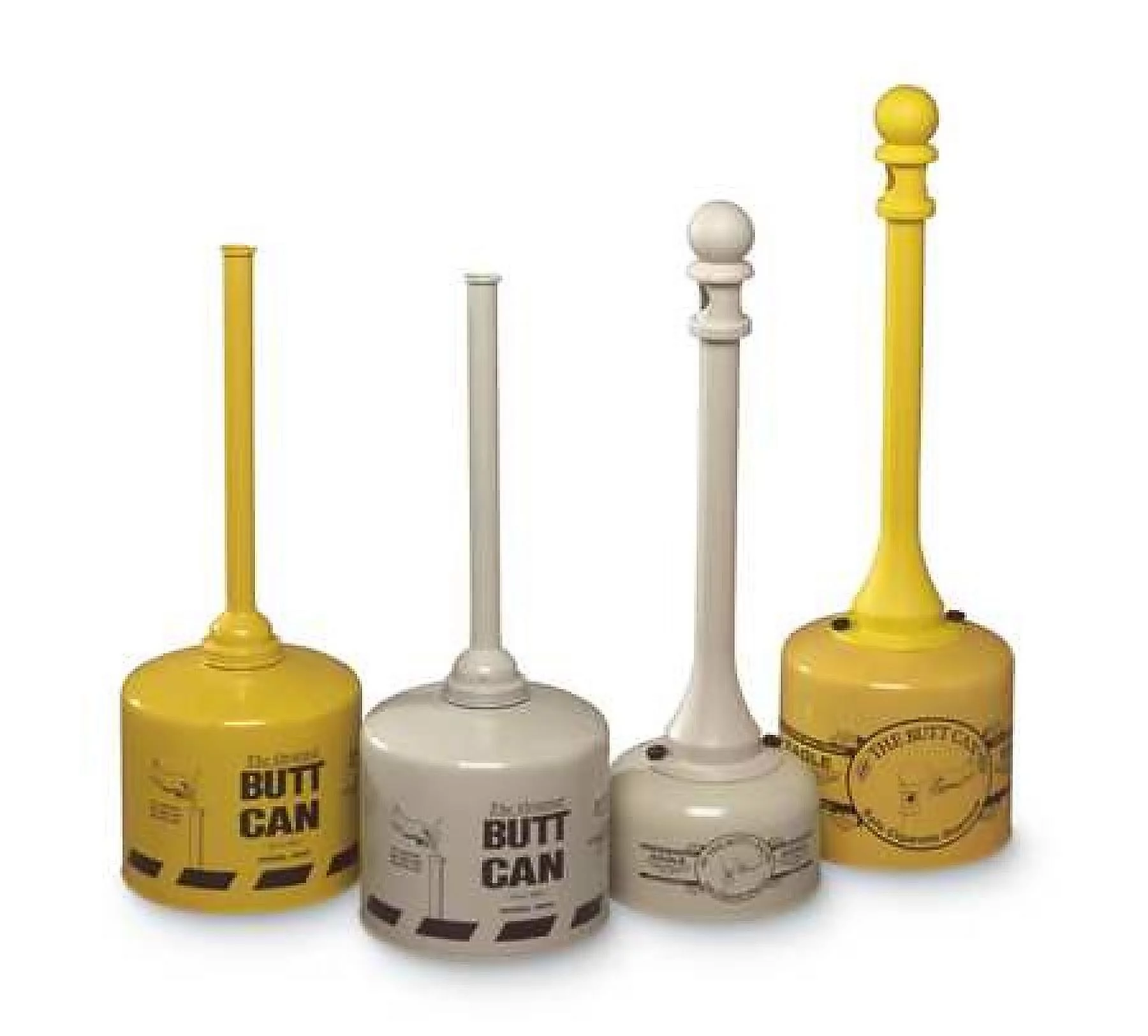 5 Gallon Galvanized Steel Butt Can, Yellow