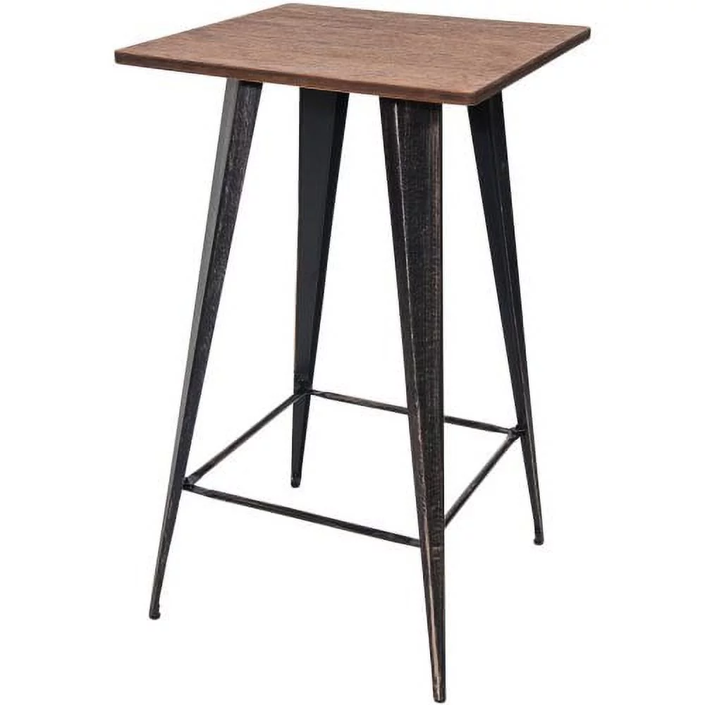 Wulawindy Bar Table No Chairs Pub Tables Bar Height 40 Inch High Vintage Bistro Table Metal Rectangular