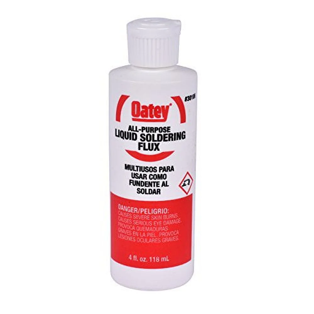 Oatey 30106 No. 11 All-Purpose Multiusos Solder Liquid Flux, 4 Oz, Yellow