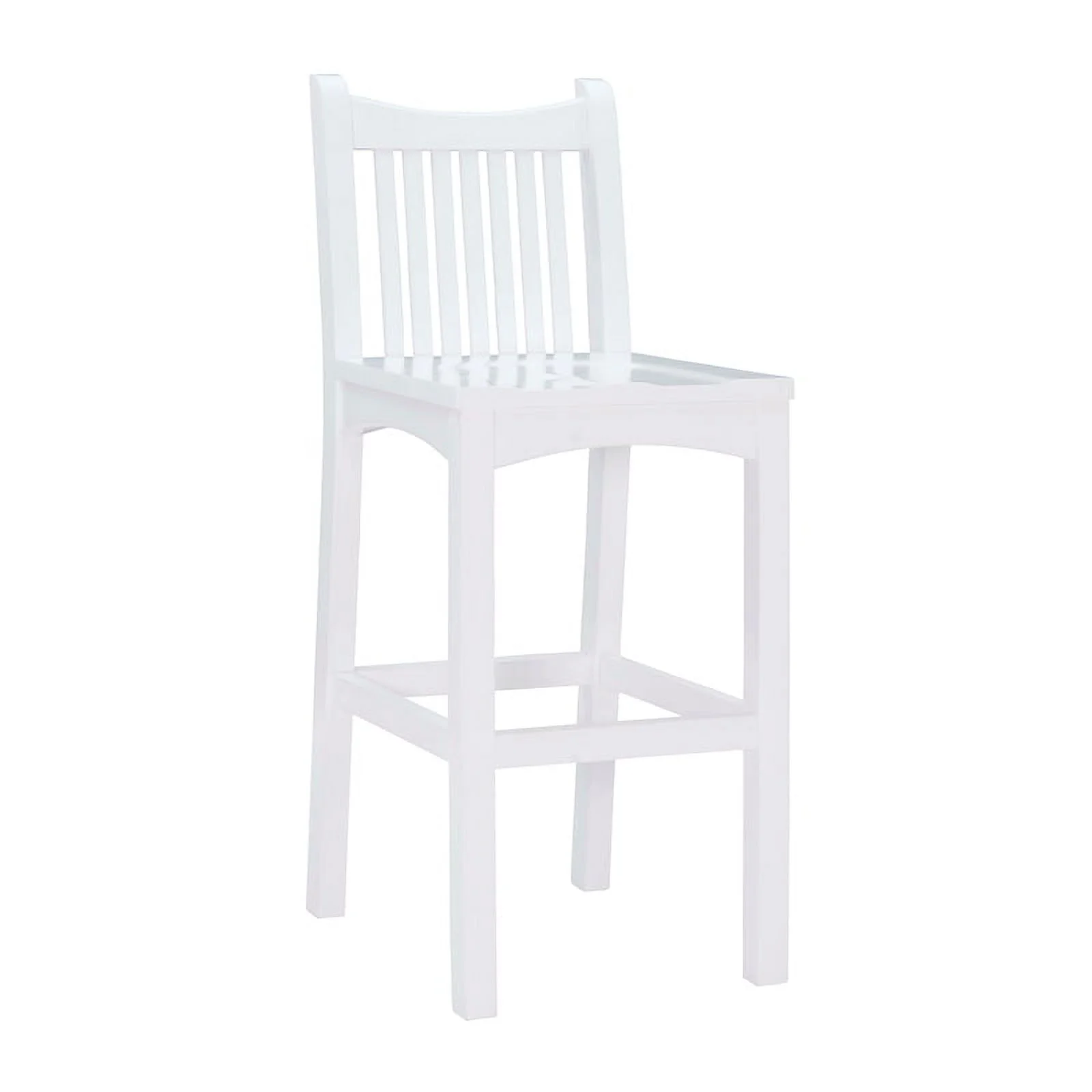 Linon Malvern Solid Wood Commercial Grade Set of Two Barstools in White