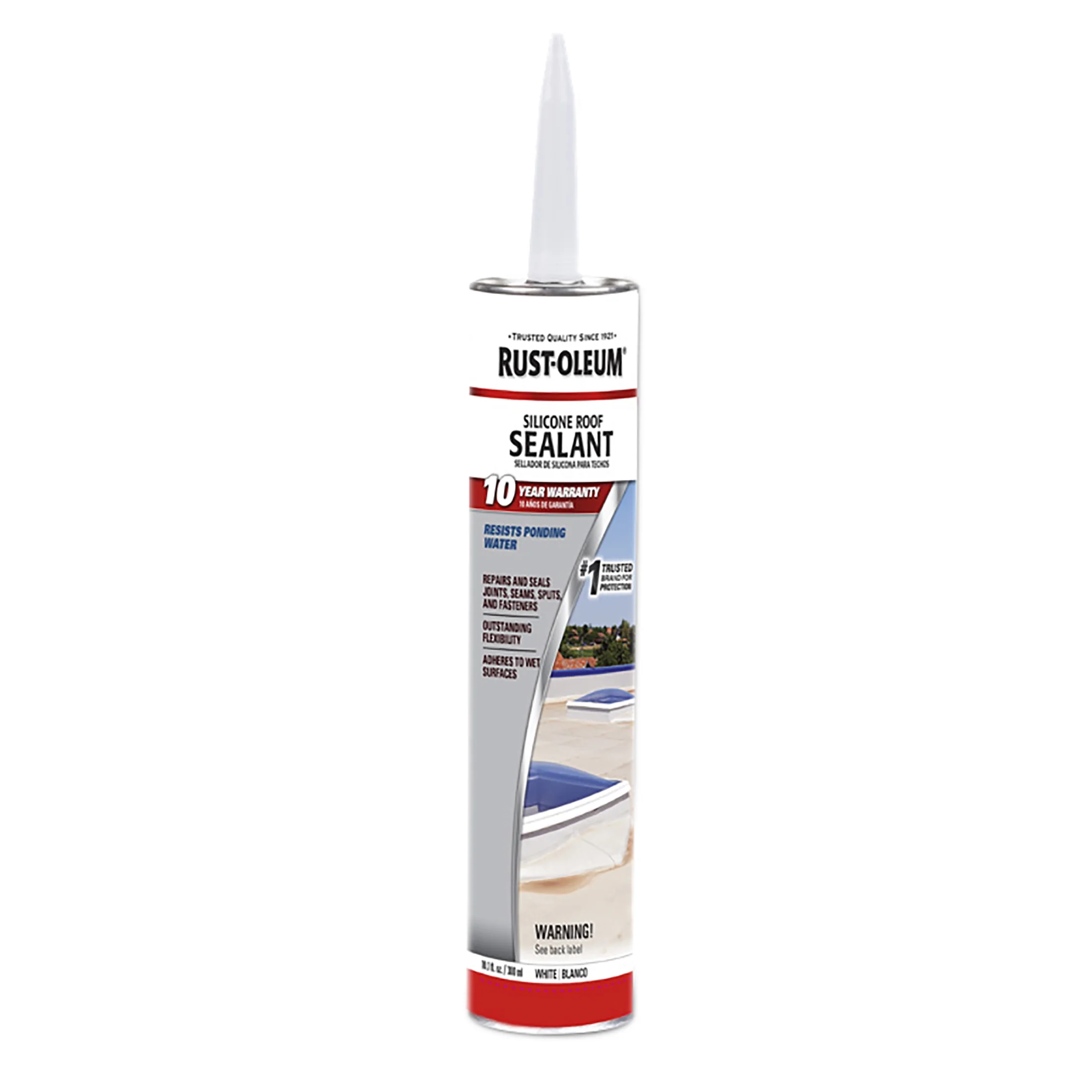 White, Rust-Oleum Roofing Silicone Sealant - 338772, 10.1 oz. tube- 12 Pack