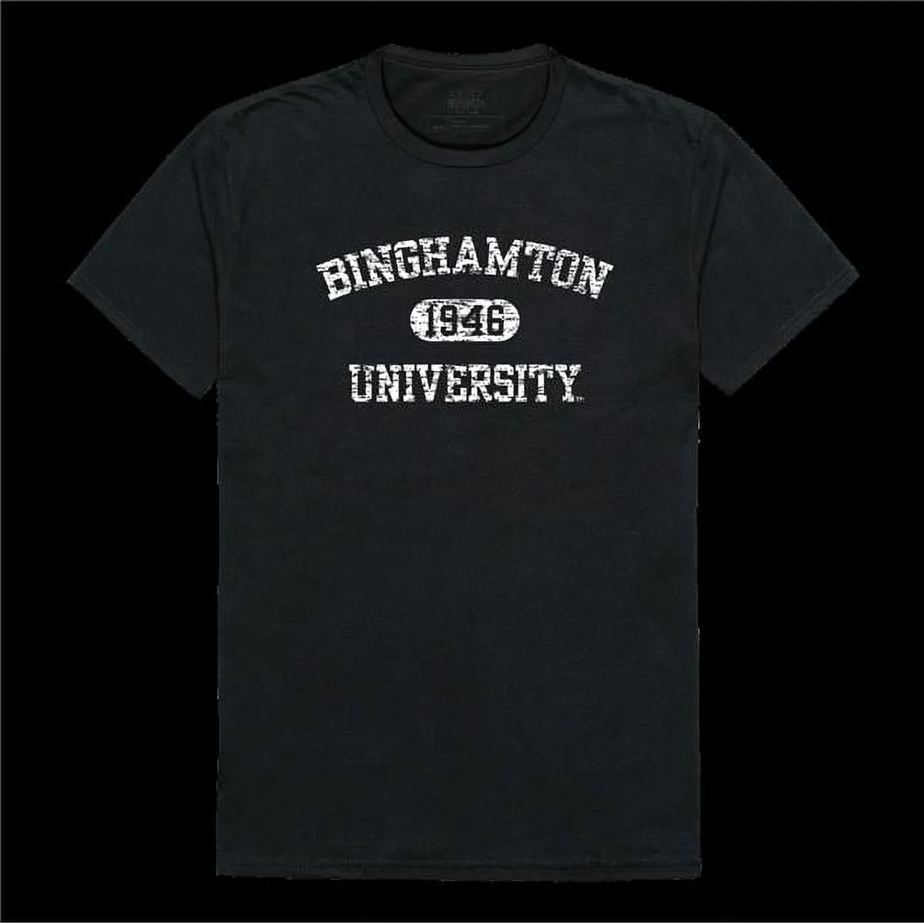 W Republic  Binghamton University Bearcats Distressed Arch College T-Shirt, Black - 2XL