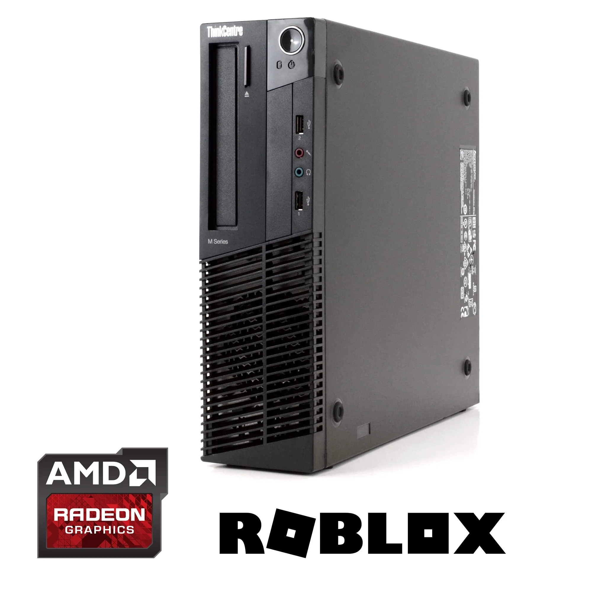 Lenovo M92P Desktop Computer PC Intel Quad-Core i5 3.2GHz Processor 8GB RAM 2TB HDD Windows 11 Pro with AMD Radeon Graphics Card (Roblox Ready)