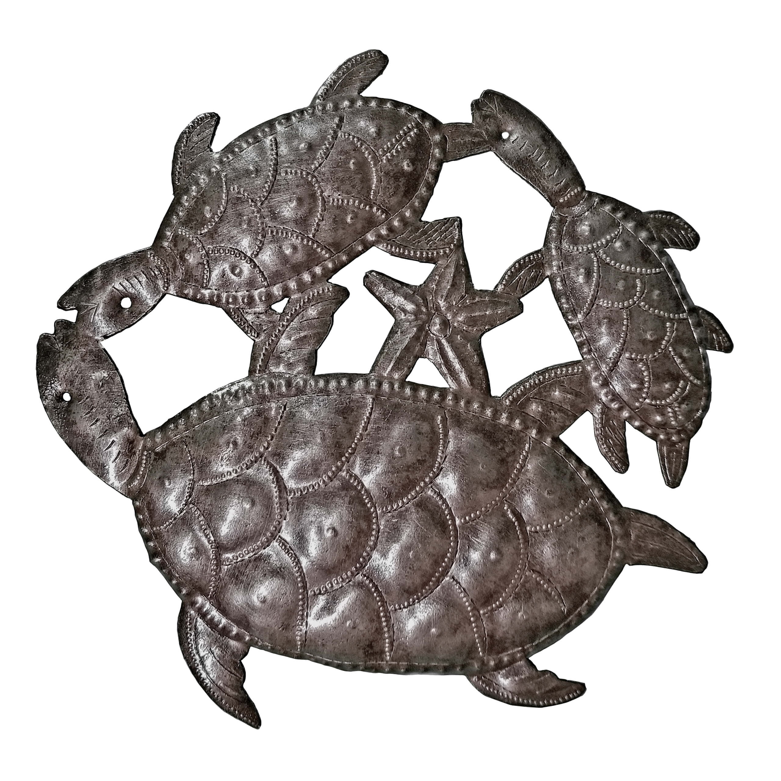 Haitian Recycled Steel Oil Drum, Metal Hanging Wall Art, 10