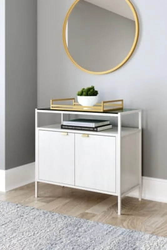 Signature Design by Ashley Contemporary Deznee Small Bookcase  White