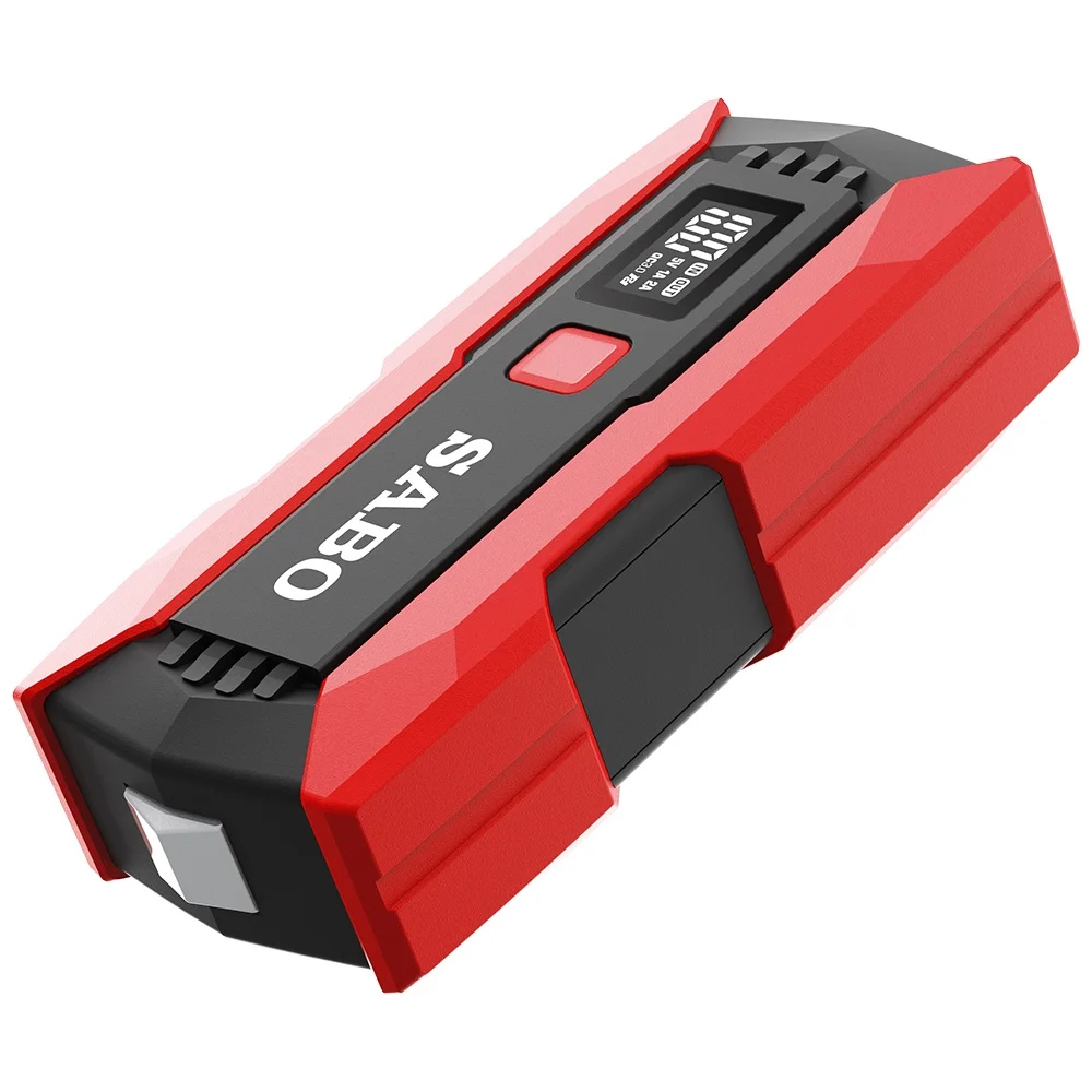 SABO 2000A Peaks 16000mAh Car Jump Starter 12.0V Automobile Battery Booster, LED Digital Display