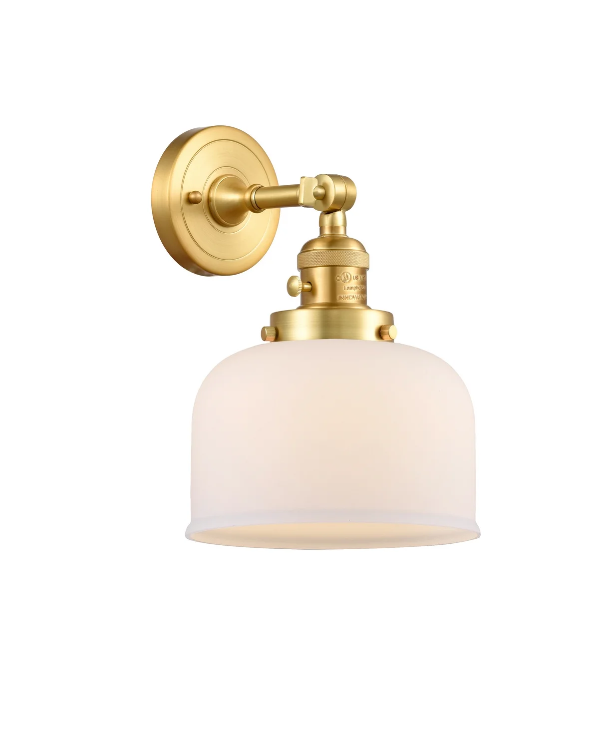 Innovations 203SW-SG-G71 Large Bell 1 Light Sconce part of the Franklin Restoration Collection, Satin Gold