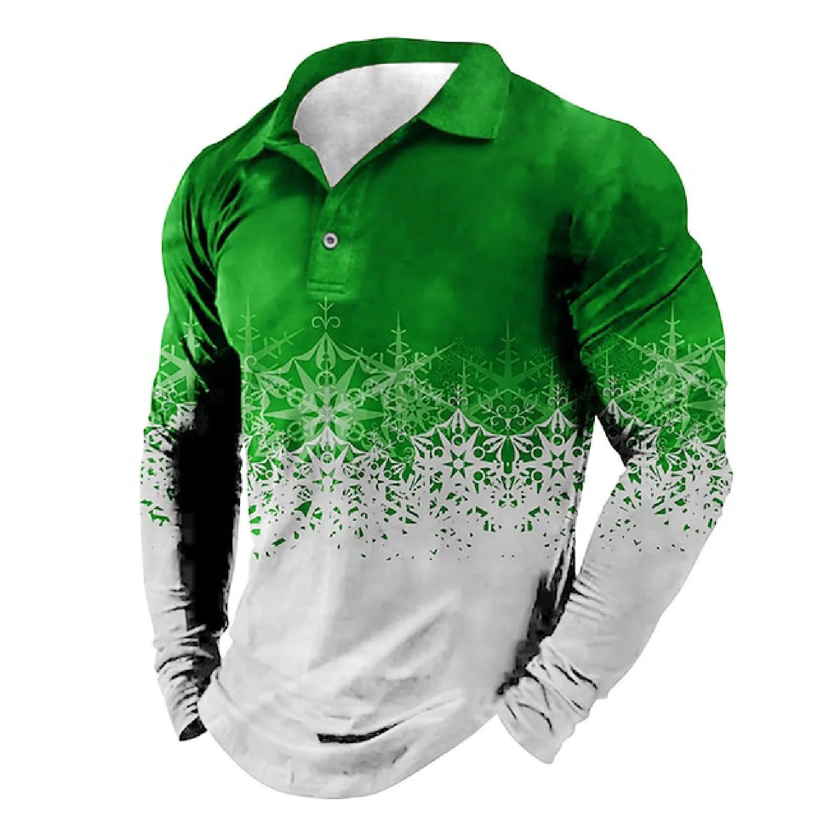 JHLZHS for Father Plus Size Shirts Mens Spring and Autumn Long Sleeve Lapel T Shirt Loose Fashion Men's Workout Shirts for Grandpa Gifts for Father's Day Oversized Shirt