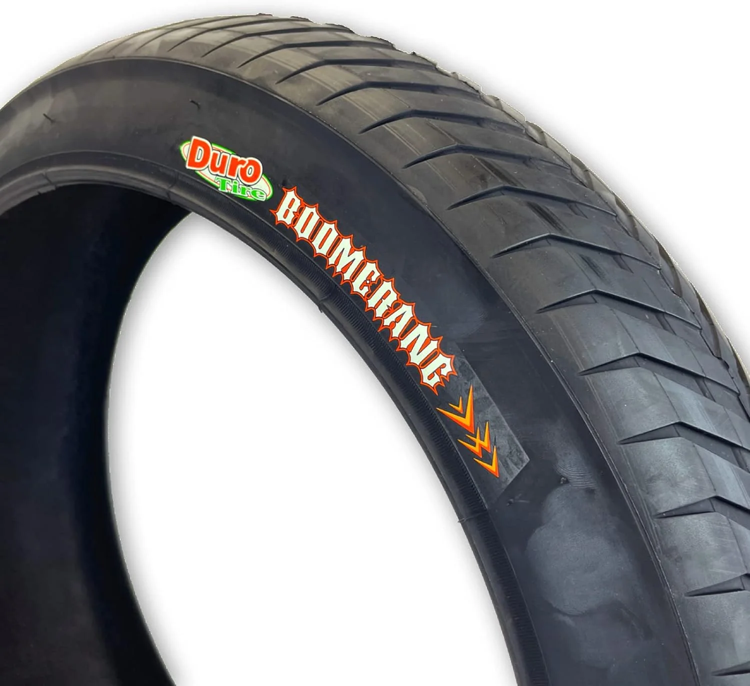 Two 20X4.25 Boomerang Bike Tires, Semi Slick Beach Cruiser Chopper Bike Tires Black 20 X 4.25