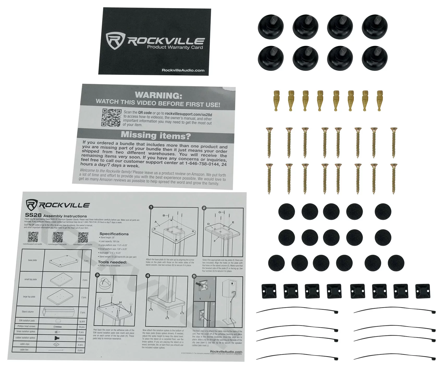 (2) Rockville SS28D Dark Wood Grain 28
