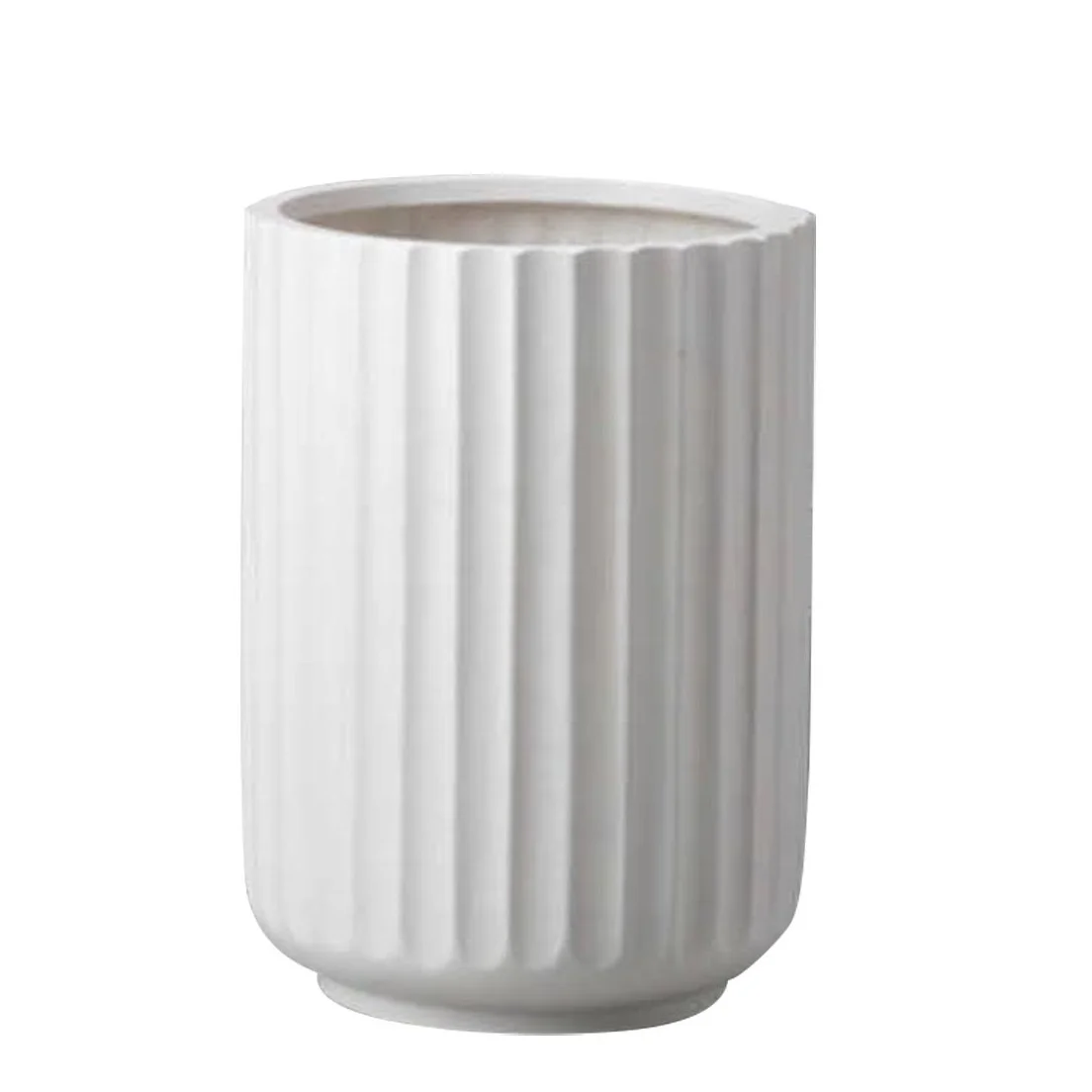 DTY Signature Mount Elbert  1-piece Fluted Fiberstone Planter 14