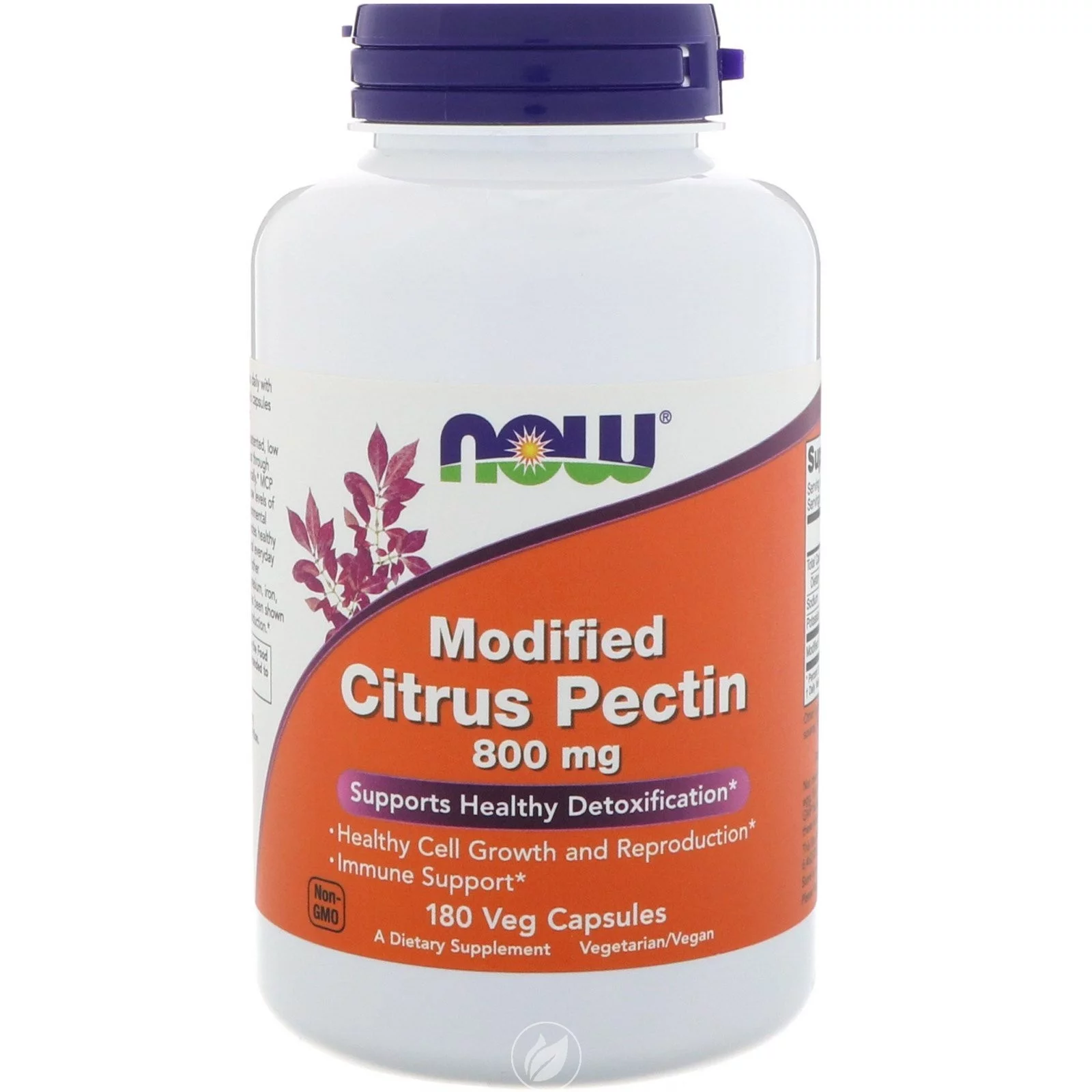 (2 Pack) Now Foods Modified Citrus Pectin 800 Mg. 180 Vegetarian Capsules