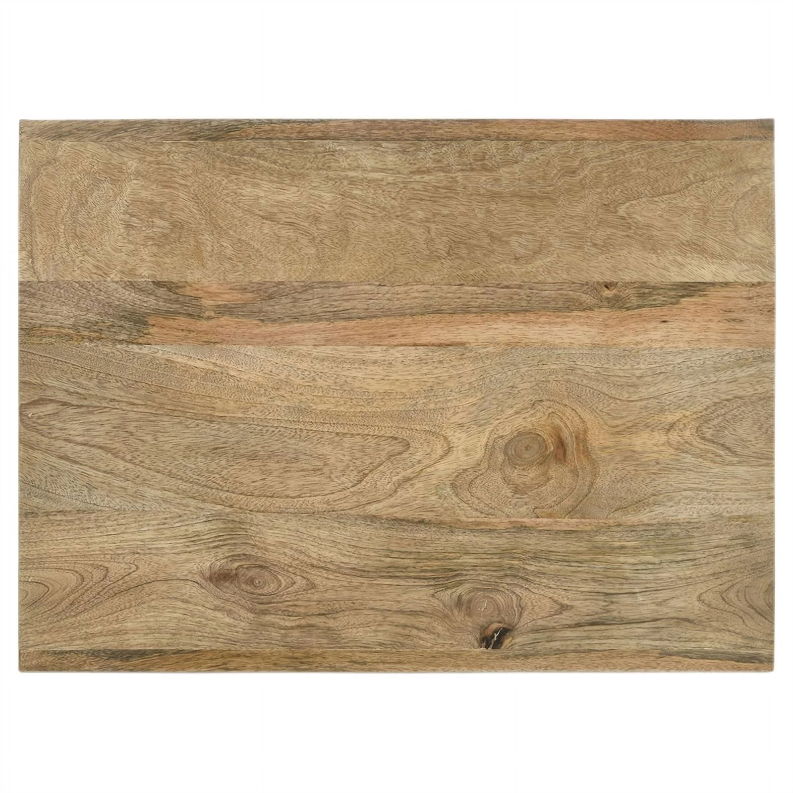 Pemberly Row Rectangular Farmhouse Solid Wood End Table in Natural