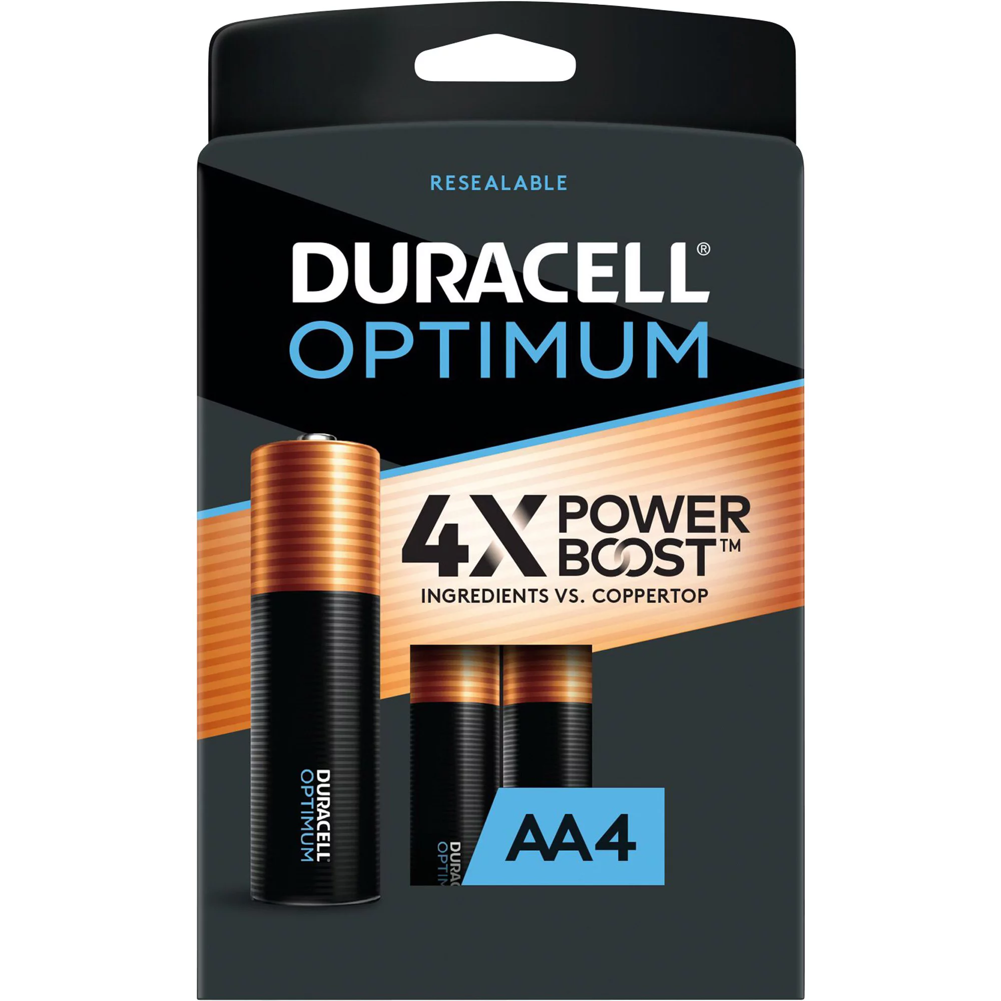 Duracell  Optimum 1.5-Volt  AA Alkaline Batteries - 4-Pk.