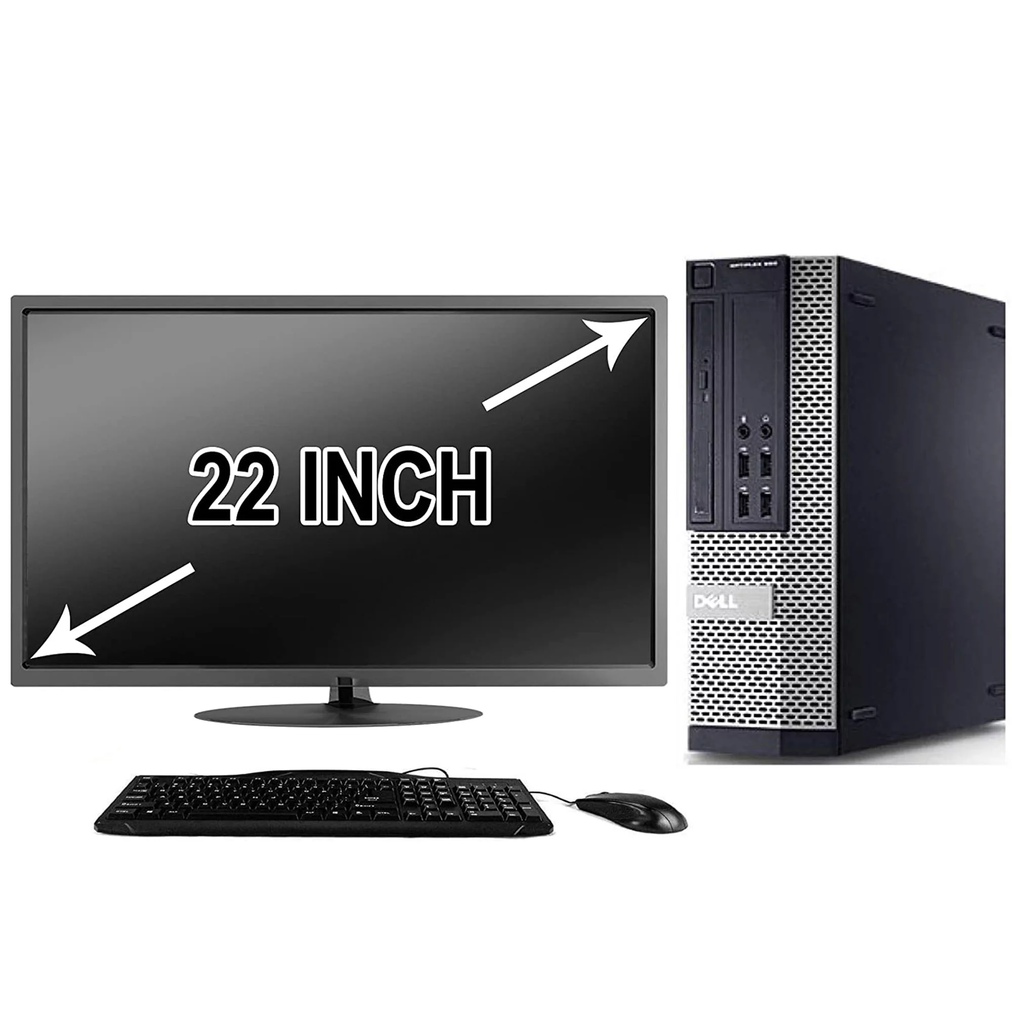 Dell OptiPlex 3020 Desktop Computer Tower i5 Dual Core 3.40 Ghz Computer PC 8GB DDR3 RAM 2TB Hard Drive Wifi DVDRW Windows 11 Pro 64 Bit (Used Desktop PC) with 17