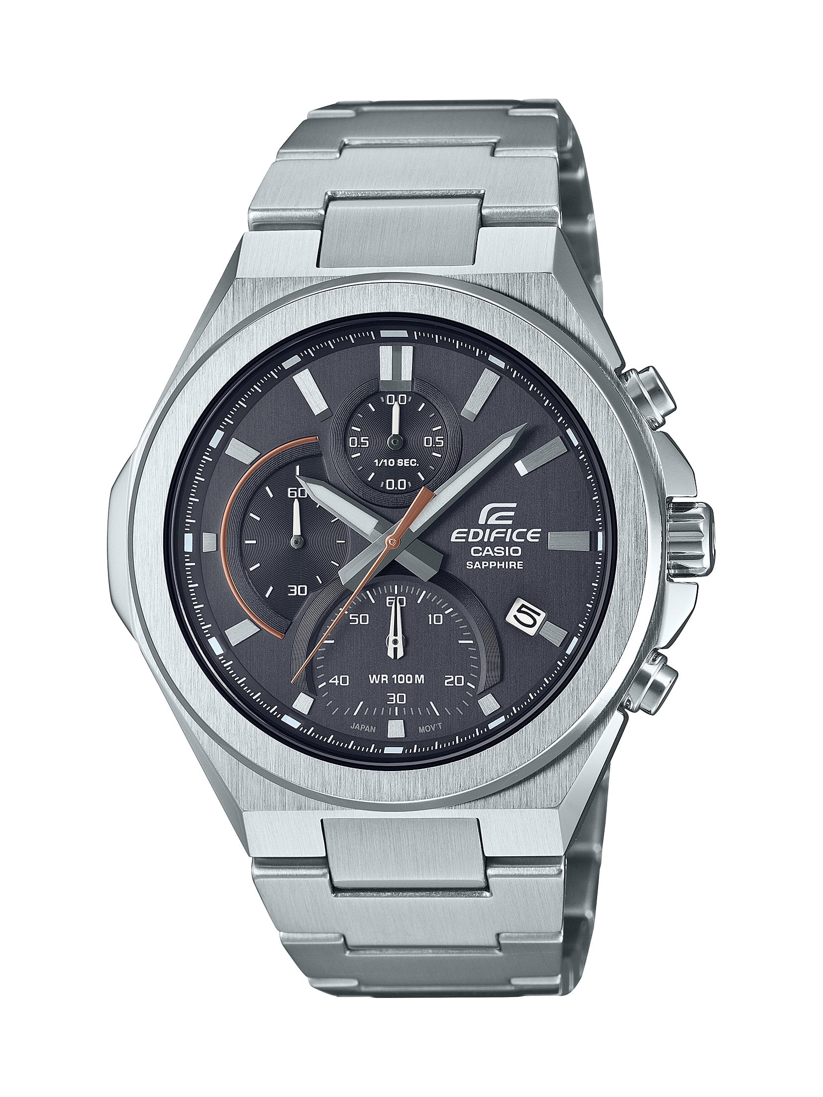 Casio Men's Edifice Chronograph Stainless Steel Watch with Gray Dial - EFB700D-8AV