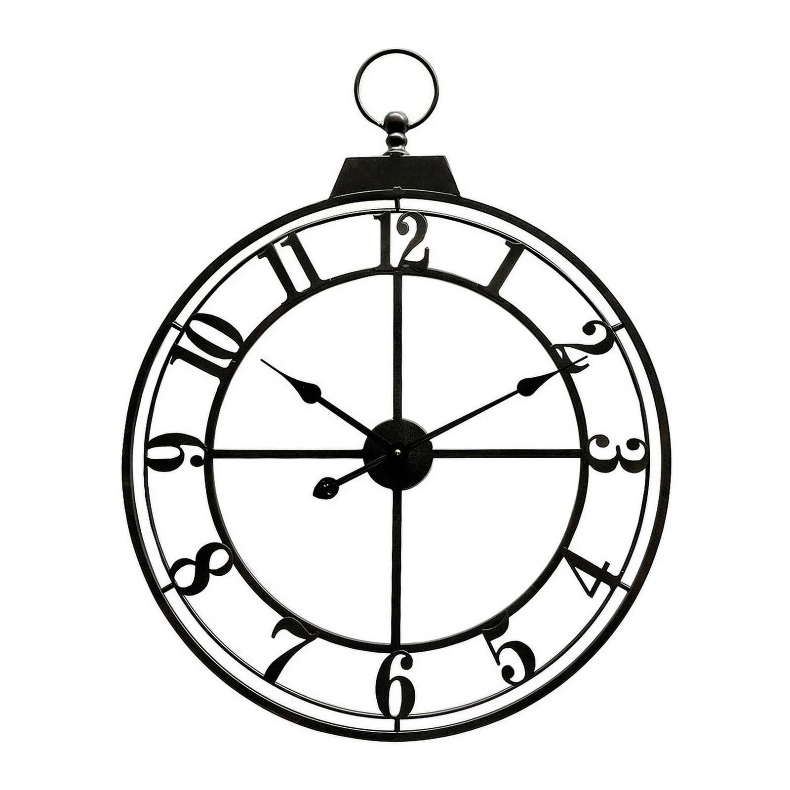 Selene Round Metal Modern Farmhouse Wall Clock