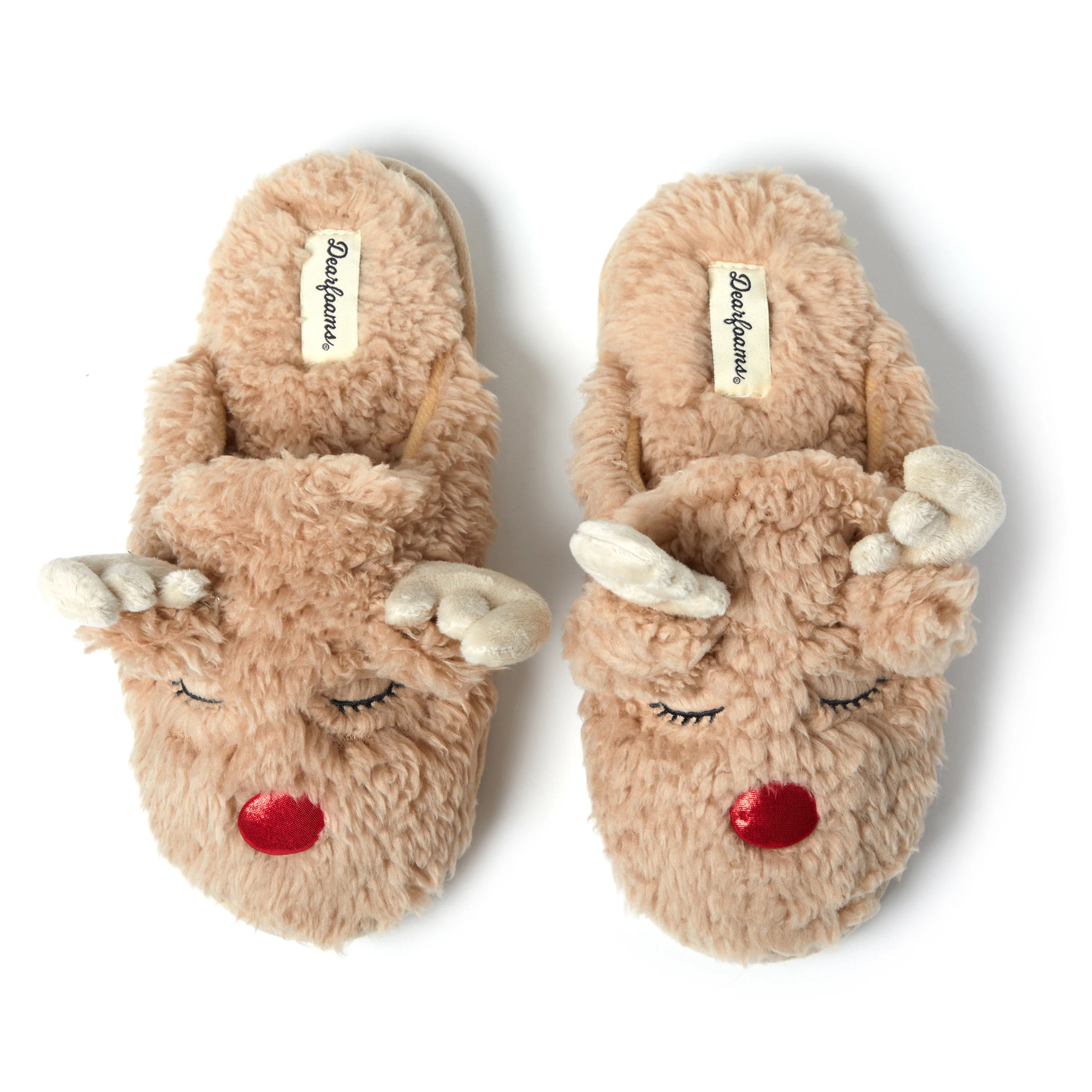 Dearfoams Women's Shay Reindeer Scuff Slipper