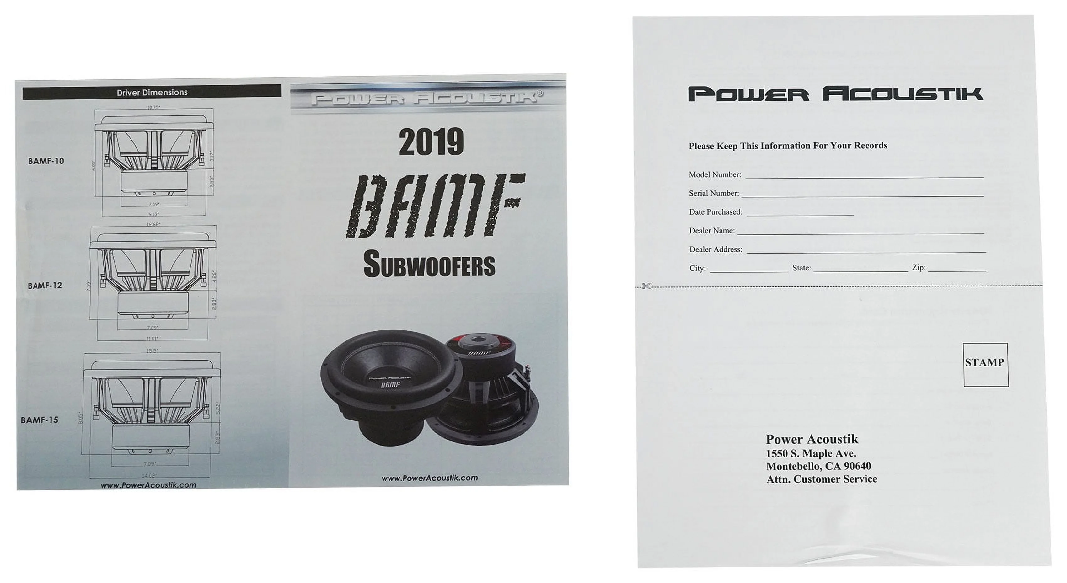 Power Acoustik BAMF-124 12