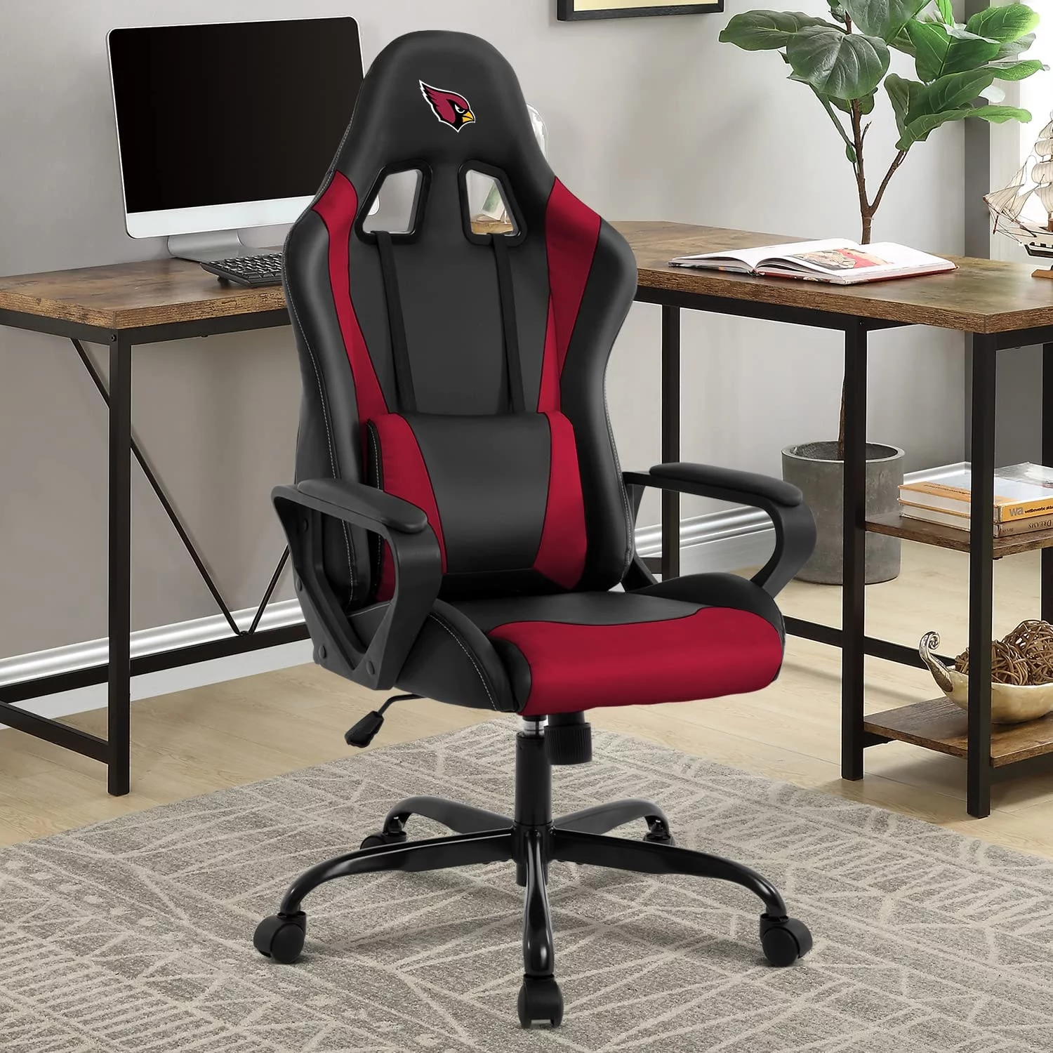Gaming Chair Office Chair High Back Racing Computer Chair Task PU Desk Chair Ergonomic Swivel Rolling Chair with Lumbar Support for Home Office