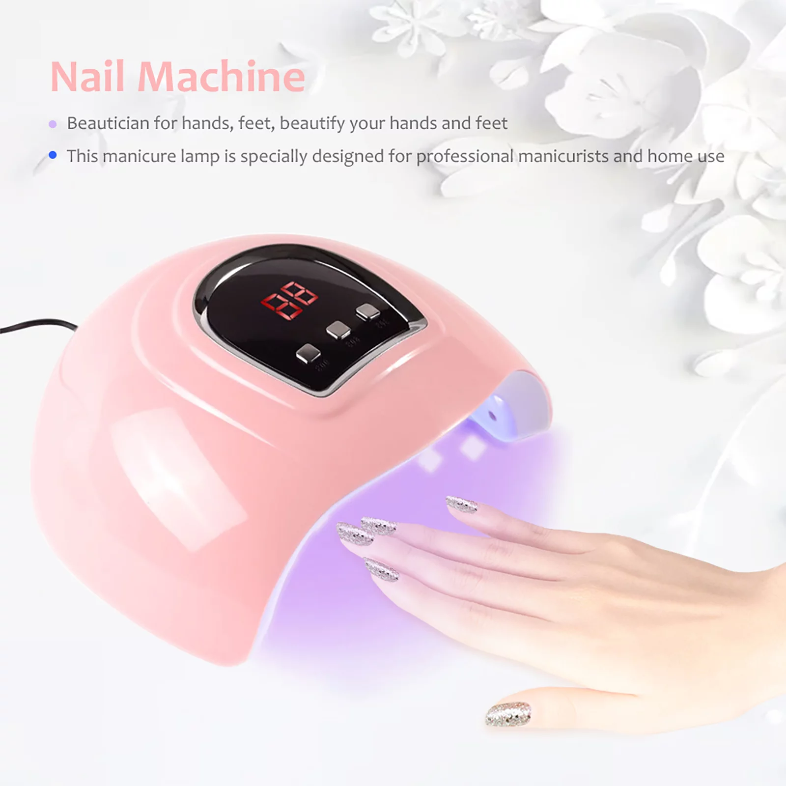Dcenta 54W Nail Lamp LED UV Dryer USB Machine for Fingernail & Toenail Curing
