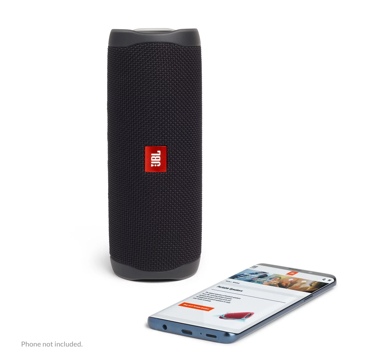 Open Box JBL Flip 5 Black Portable Bluetooth Speaker Damaged Box
