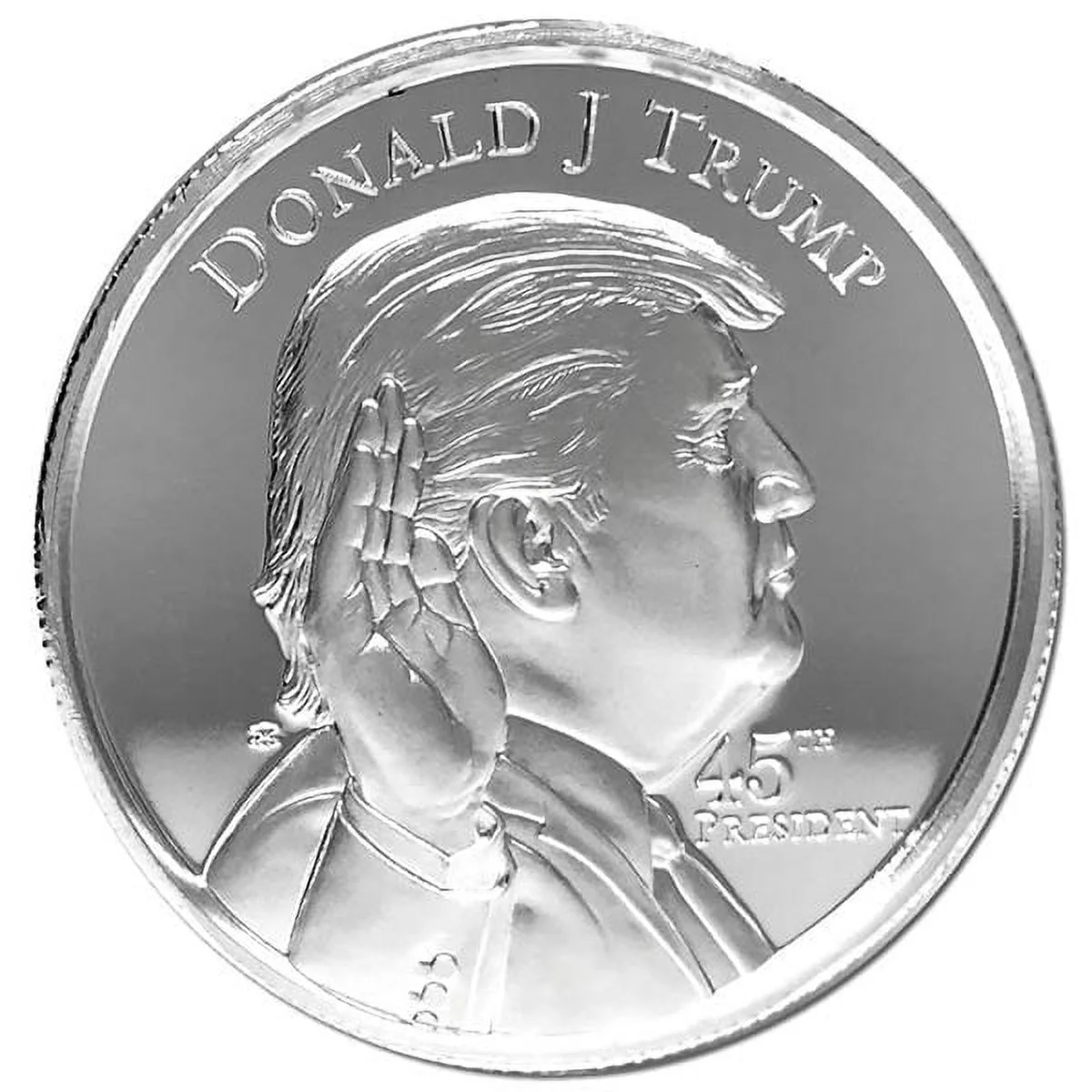 Lot of 10 - 2 Ounce President Trump Ultra High Relief Silver Round