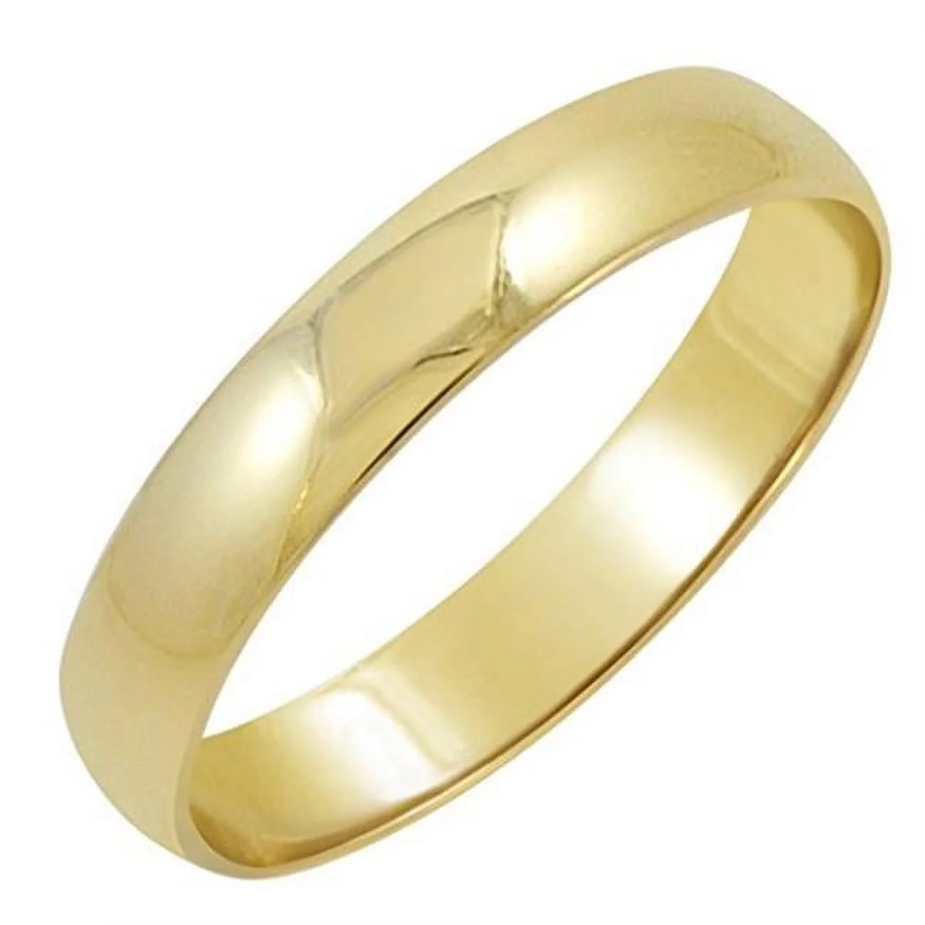 MLG Jewelry TWRZD409-4MM10Y SZ 12 4mm Mens 10K Yellow Gold Classic Fit Plain Wedding Band - Size 12