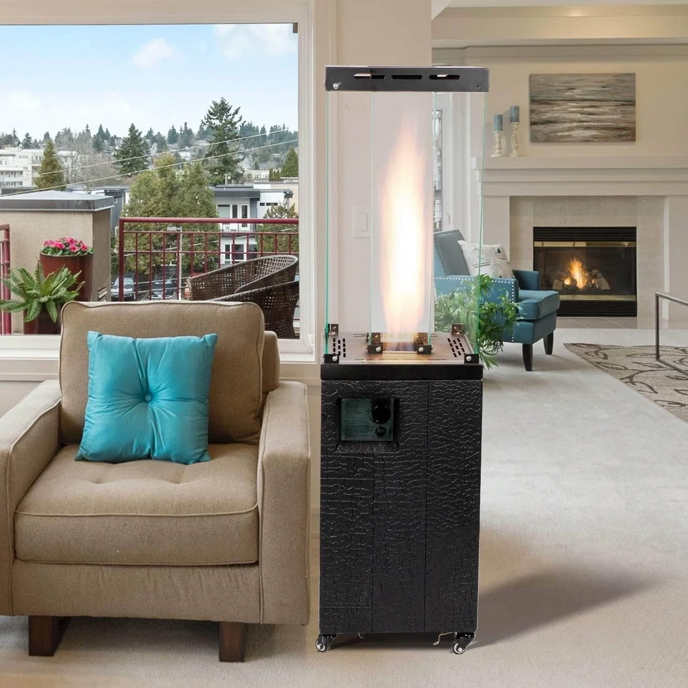 LIMOR® Outdoor Square Propane Patio Heater 41000 BTU In Black