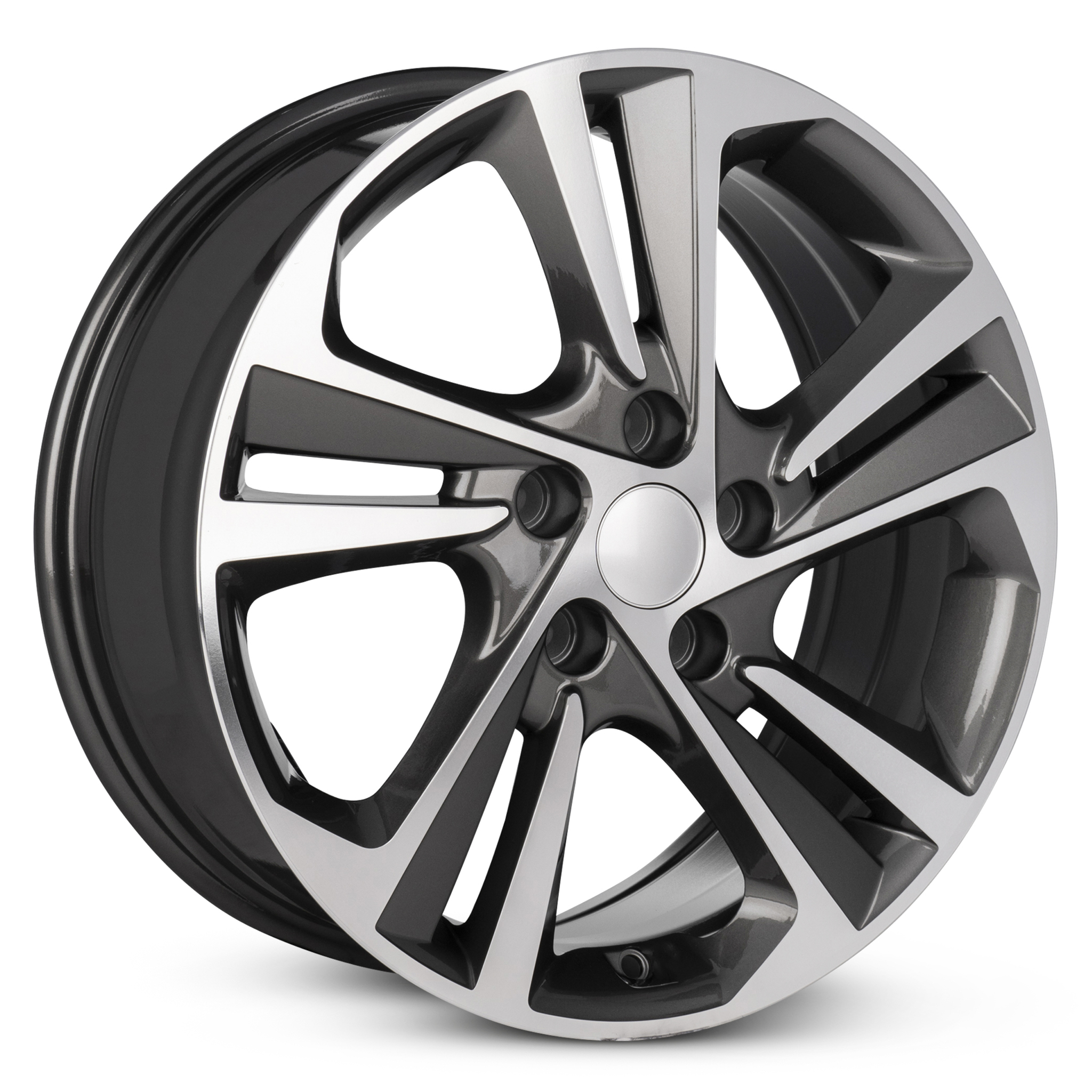 For 2017-2018 Hyundai Elantra 17 Inch Machine Face Gunmetal Rim - OE Direct Replacement - Road Ready Car Wheel