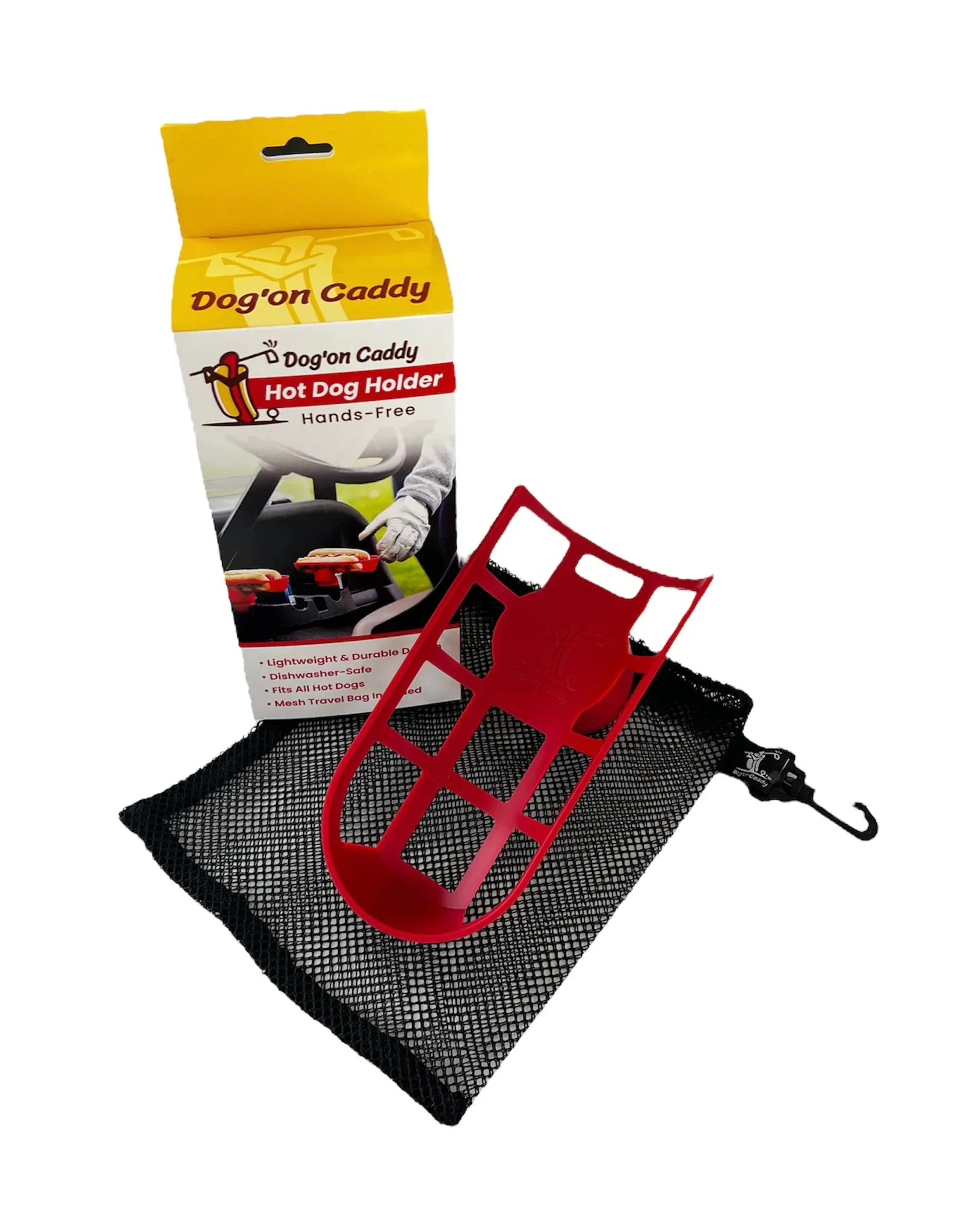 Dog'on Caddy Hands-Free Golf Cart Hotdog Holder